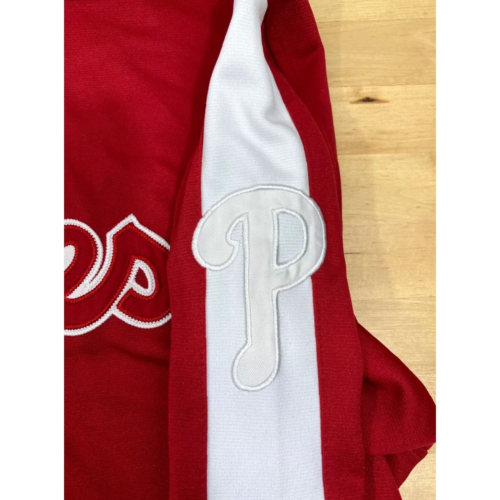 Vintage Stitches Mens Red & White Phillies Jacket L MLB Baseball Distress Full Zip Size L Woman? Size US L / EU 52-54 / 3 - 6 Thumbnail