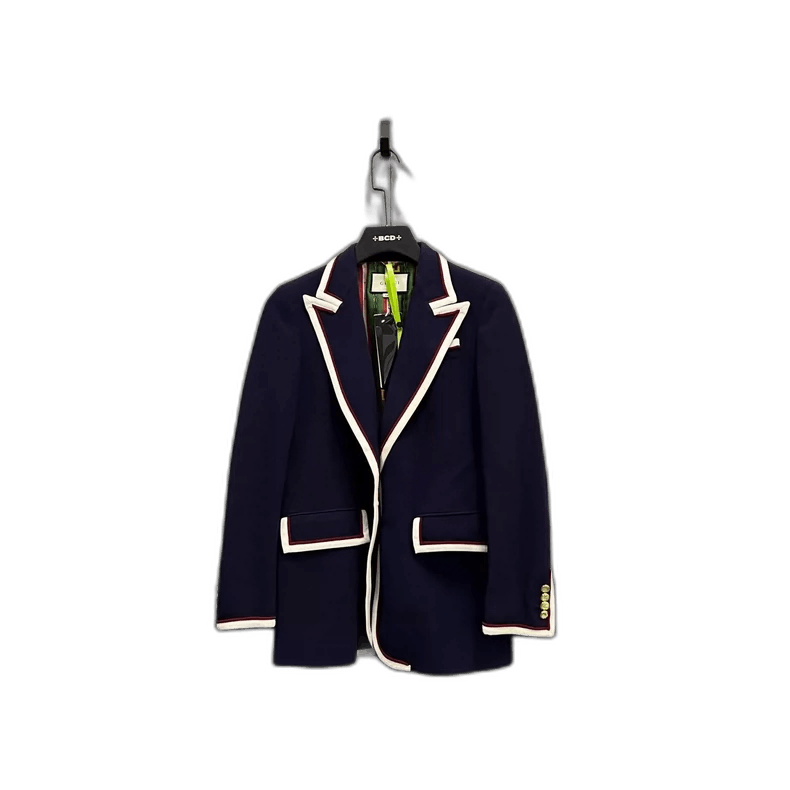 GUCCI Navy Blazer with Red Trim