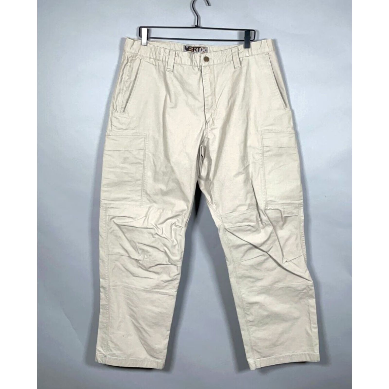Doublet VINTAGE Vertx Cargo Pants Men's 38x31 Beige Utility Workwear Straight Leg 40x32 Tag Mens Pants Size US 38 / EU 54 - 2 Thumbnail