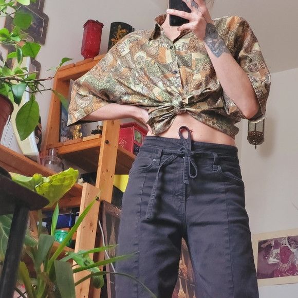 Other Vintage Thai Silk By Apple Button Down Shirt - Xl Size XL / US 12-14 / IT 48-50 - 3 Thumbnail