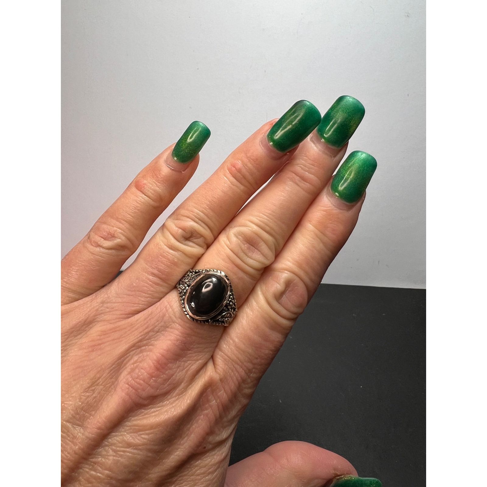 Other Elite shungite in sterling silver size 8 Size ONE SIZE - 8 Thumbnail