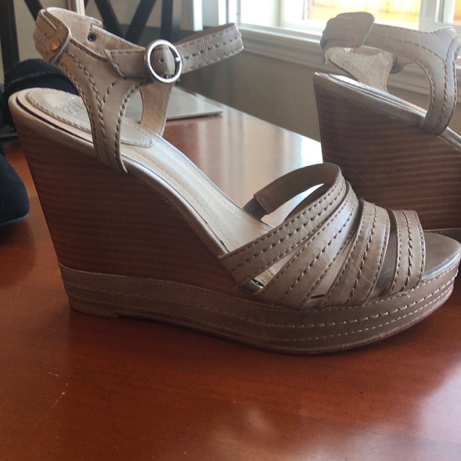 Frye Frye Corrina Stich leather wedge western bohemian sz 9.5 Size US 9.5 / IT 39.5 - 1 Thumbnail