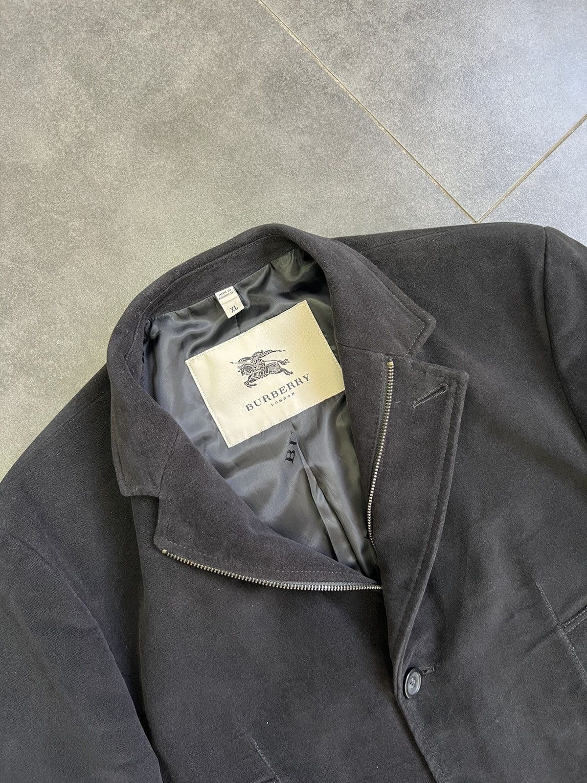 Burberry × Burberry Prorsum Burberry London Velour Blazer Jacket Size US XL / EU 56 / 4 - 12 Thumbnail