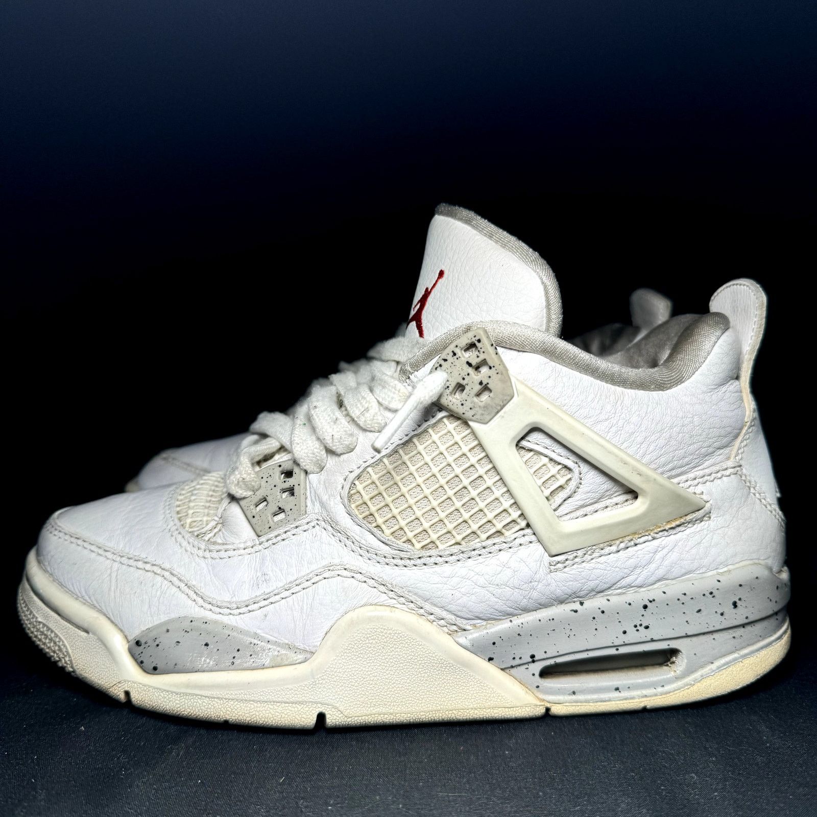 Jordan Brand × Nike Size 5.5 - Nike Air Jordan 4 Retro GS White Oreo Men's Shoes Size US 5.5 / EU 38 - 9 Thumbnail