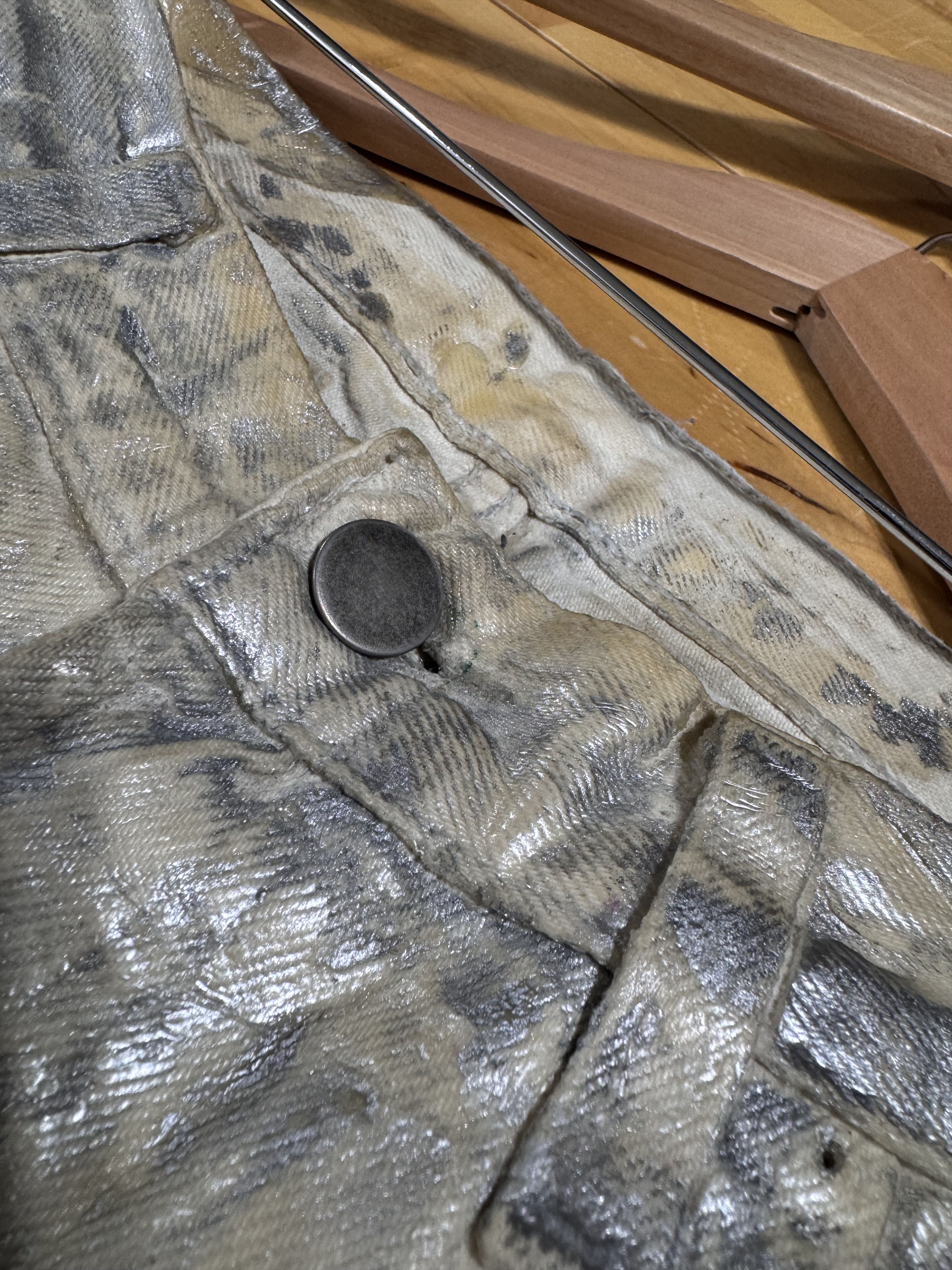 Maison Margiela Margiela ARTISANAL RARE ‘99 Silver Painted Jeans White 1999 Size US 32 / EU 48 - 7 Thumbnail