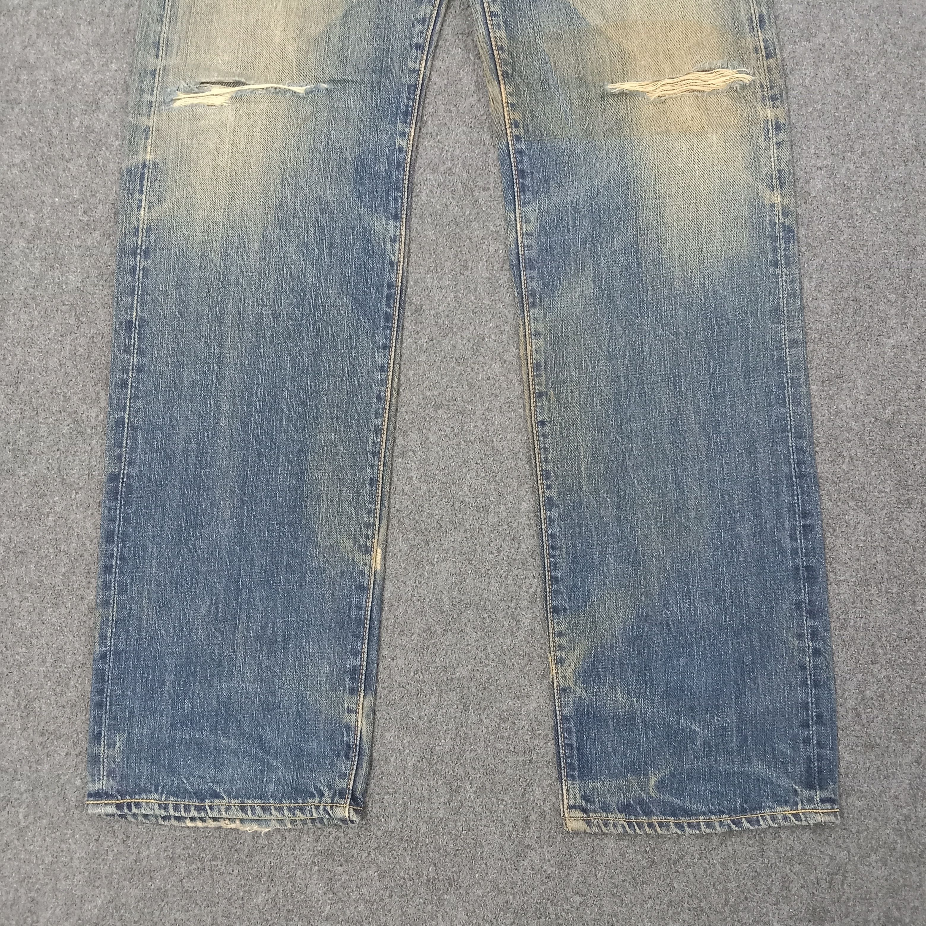 Levi's Levi's 502 Selvedge Distressed Denim Jeans C258N13 Size US 29 - 4 Thumbnail