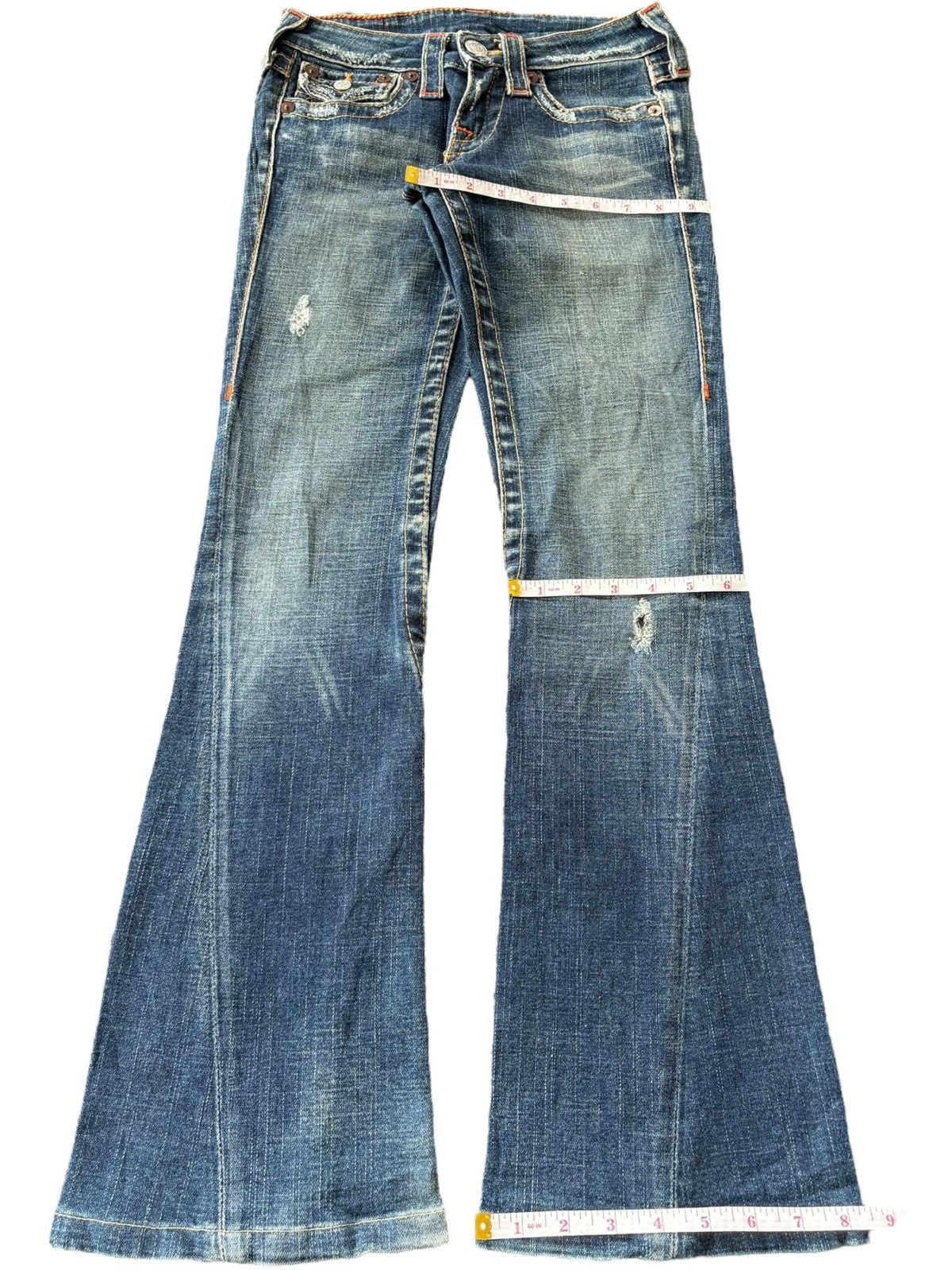 True Religion Vintage USA True Religion Joey Distressed Flare Jeans Size 26" / US 2 / IT 38 - 8 Thumbnail