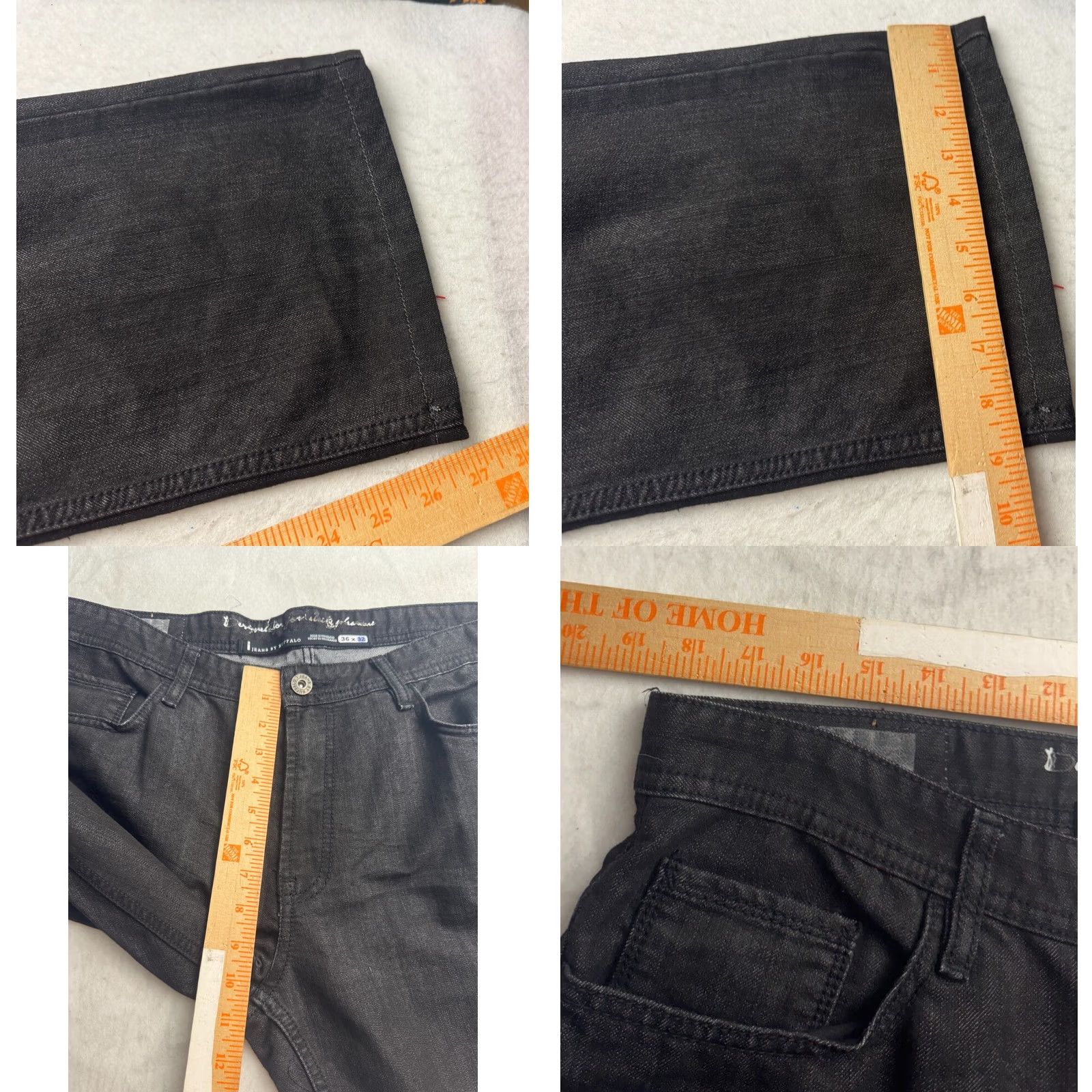 Denime i jeans by Buffalo Spencer Slim Jeans Black Denim Distressed Men 36x32 37x27 Size US 36 / EU 52 - 9 Thumbnail