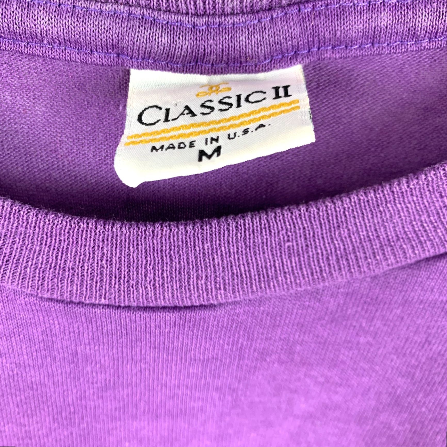 Vintage VINTAGE Classic II Purple Pocket Tee Shirt Adult M Purple 1980s Grunge Mens Womens Unisex Pocket Tee Size US M / EU 48-50 / 2 - 2 Thumbnail