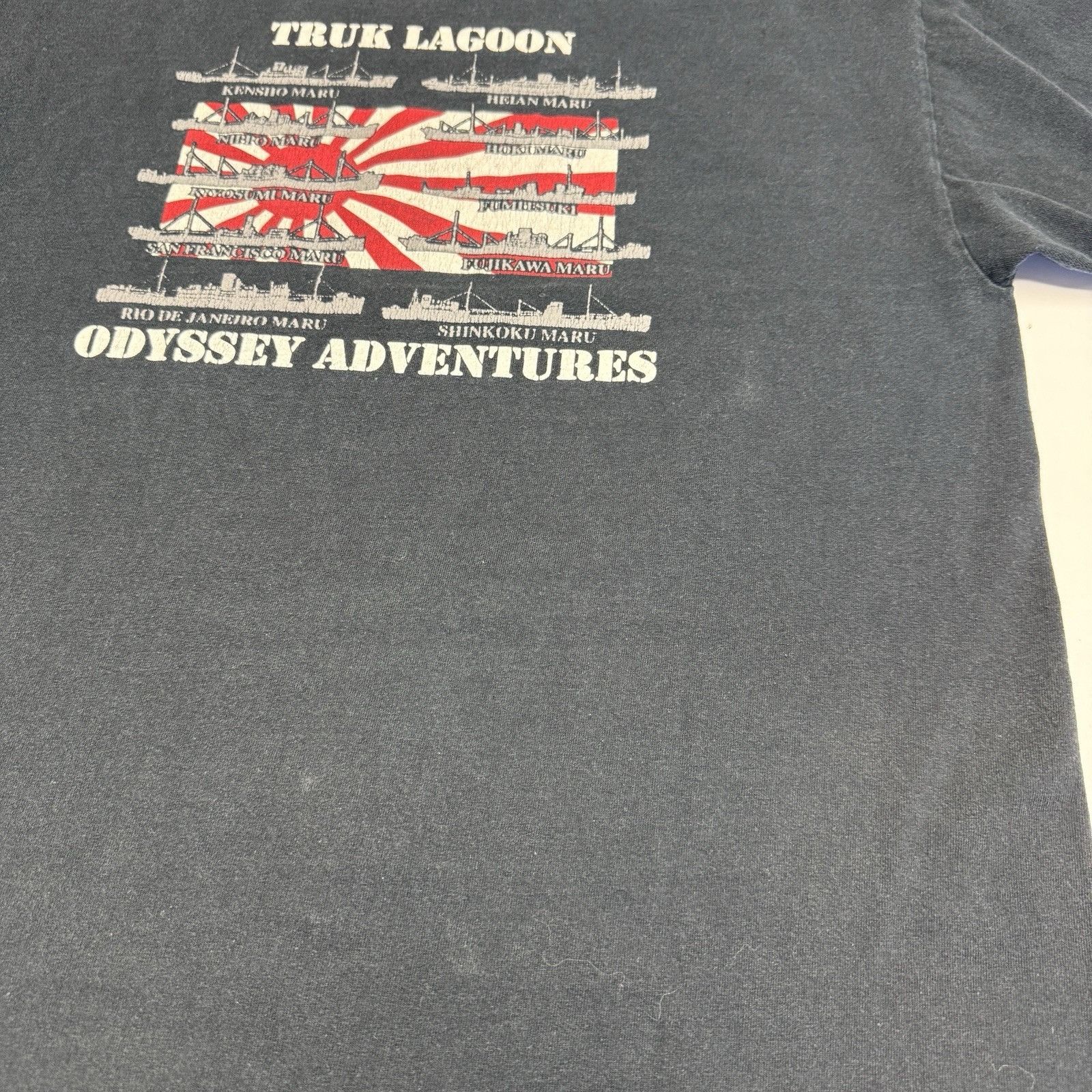 Vintage Odyssey Adventures Truk Lagoon Battle Ship T Shirt XL 23x28 Size US XL / EU 56 / 4 - 8 Thumbnail