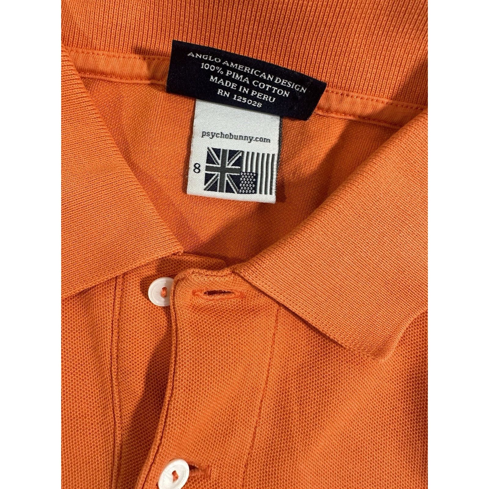 Psycho Bunny Vintage Psycho Bunny Orange Polo Dress Shirt Streetwear Size US L / EU 52-54 / 3 - 4 Thumbnail