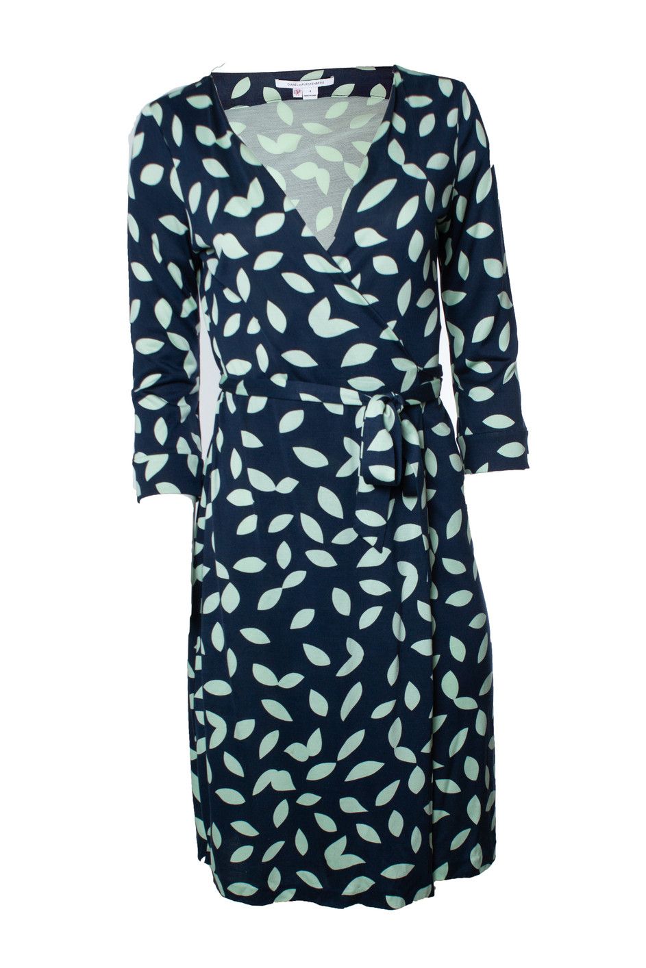 Diane Von Furstenberg wrap dress in blue and green