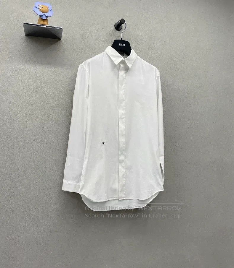 Dior Dior Size39 White embroidered shirt Size US XXS / EU 40 - 3 Thumbnail