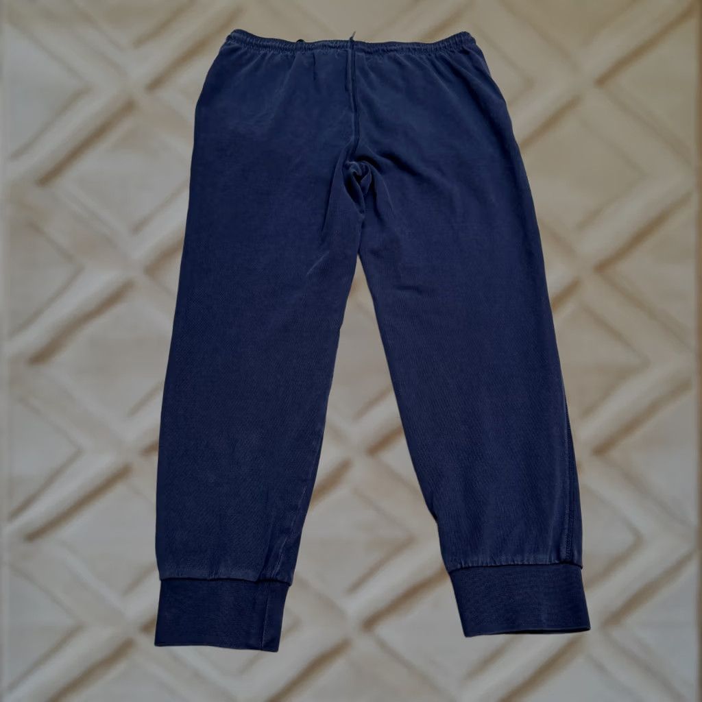 Nike Nike Jogger Sweatpants Mens Large Navy Blue 100% Cotton Casual Activewear 32x26 Size US 33 - 1 Thumbnail