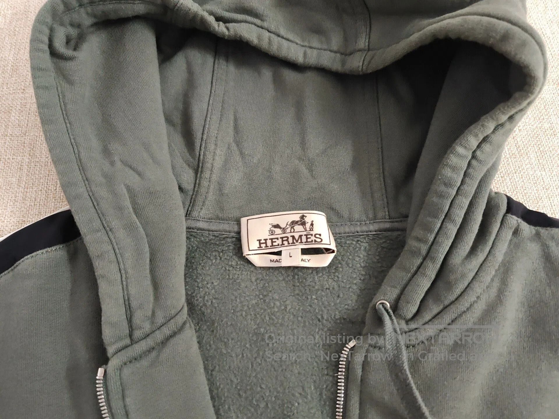 Hermes Hermes Men's Fleece Hoodie Jacket. Size US L / EU 52-54 / 3 - 3 Thumbnail