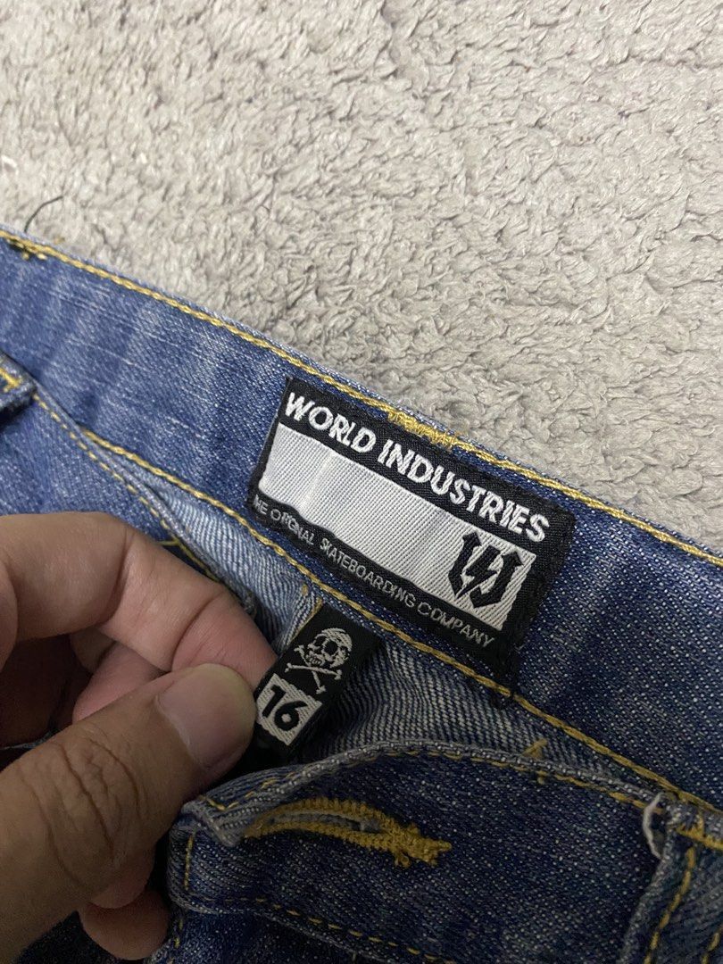 Vintage Vintage Skateboarding Brand World Industries Denim Jean Size US 30 / EU 46 - 5 Thumbnail