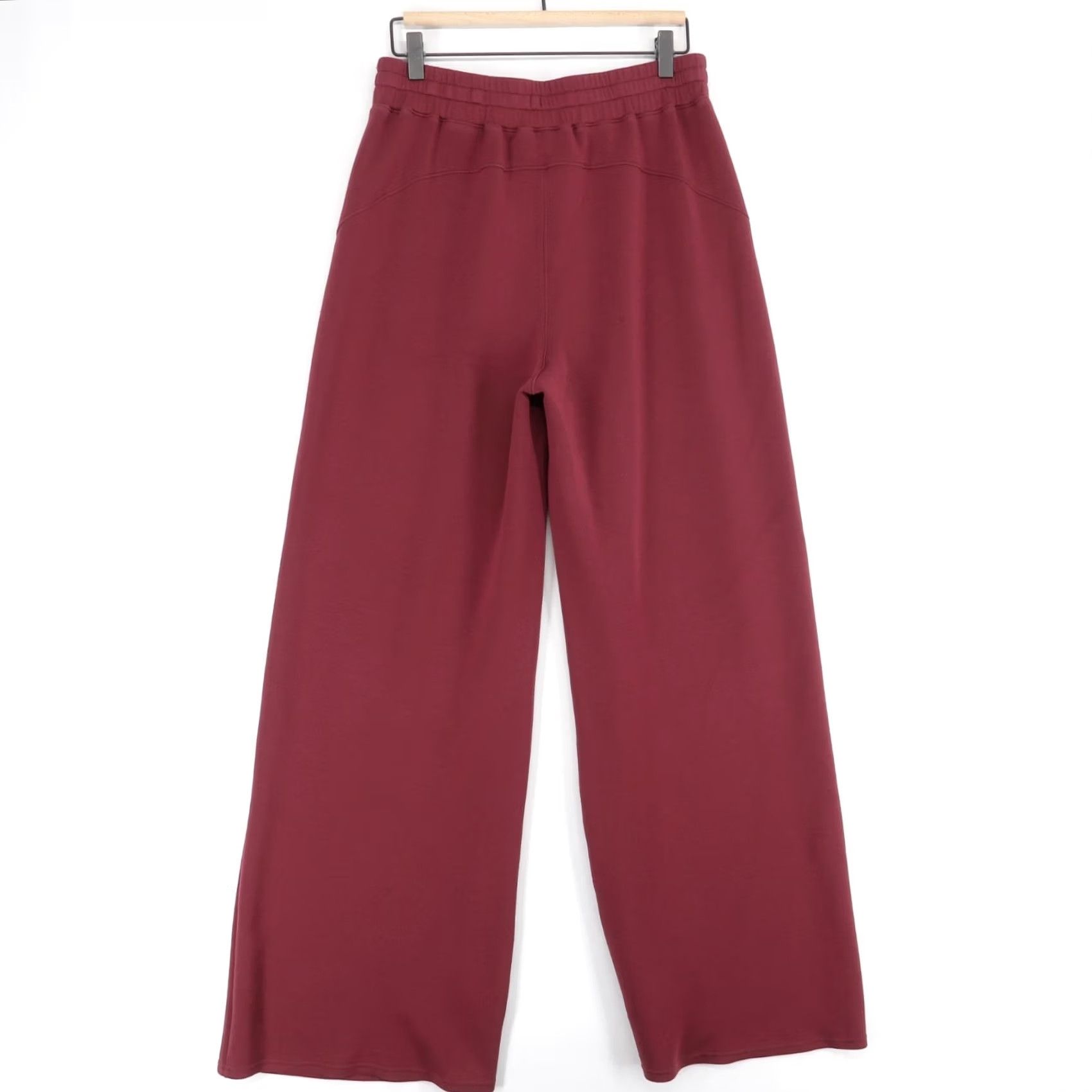 Spanx Spanx Womens Pants L Burgundy Wide Leg Drawstring Elastic Waist Casual Size 36" / US 14 / IT 50 - 3 Thumbnail