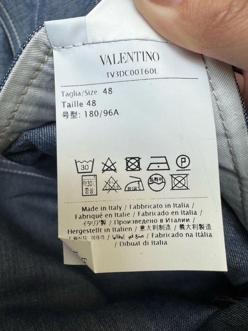 Valentino Valentino Blue button design denim jacket jacket Size M / US 6-8 / IT 42-44 - 4 Thumbnail
