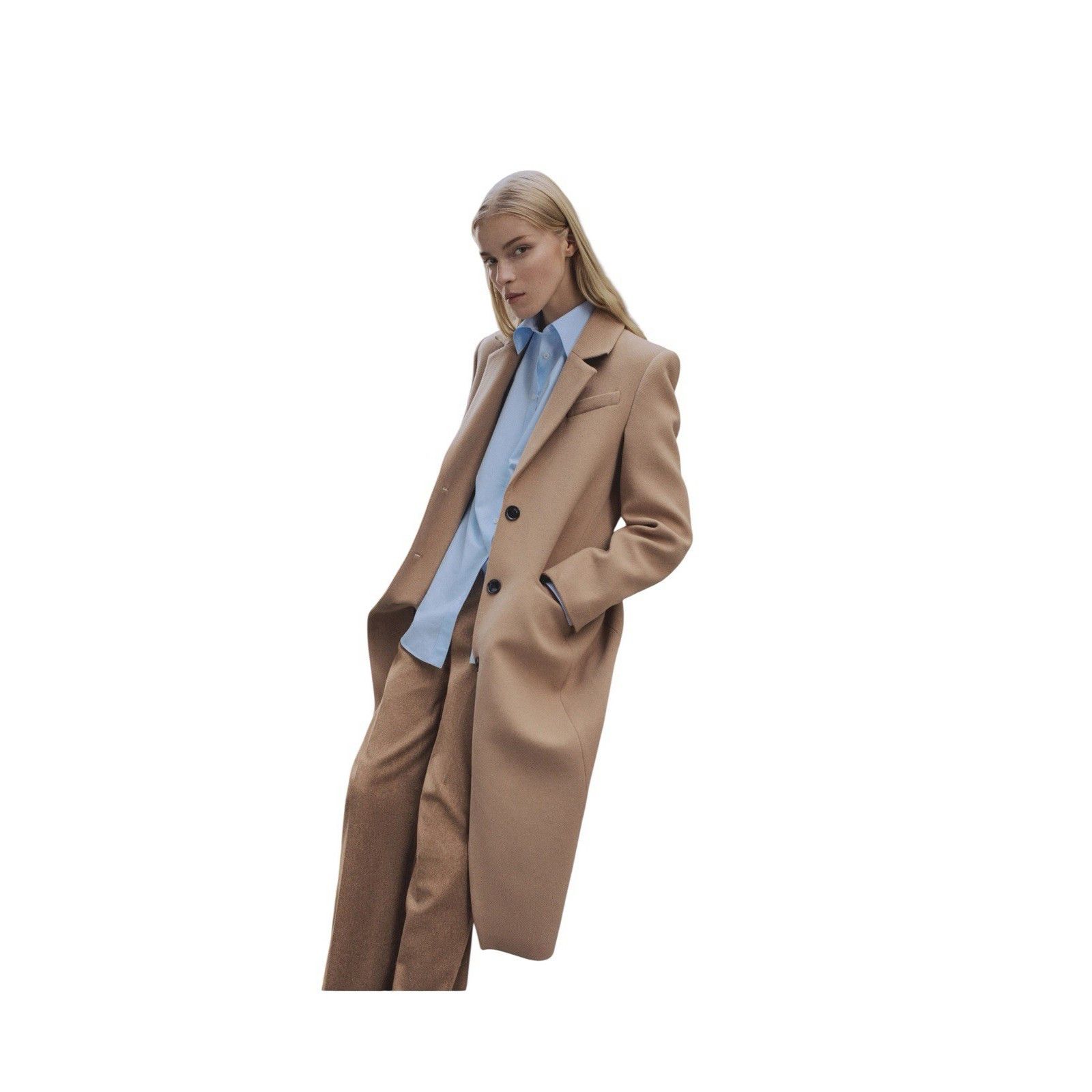 Mango MANGO LONG WOOL WOMEN COAT MSRP $325 Size M / US 6-8 / IT 42-44 - 3 Thumbnail