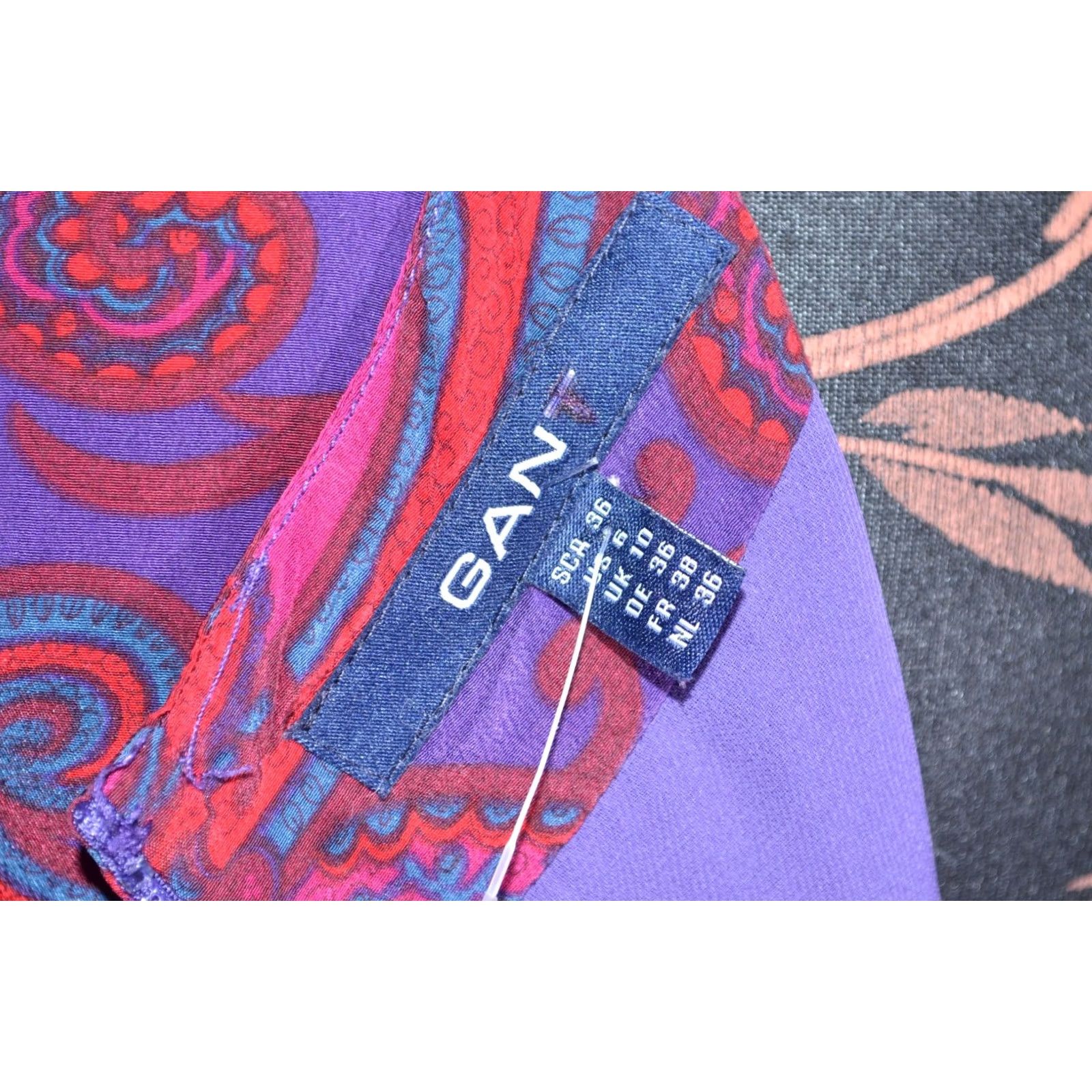 Gant GANT Women's Long Sleeve Lined SILK Dress UK10 / US6 Dress, Multicoloured, Knee Length, A-Line, Zipper, Silk, 10, Regular, Women, vintage: No Size L / US 10 / IT 46 - 5 Thumbnail