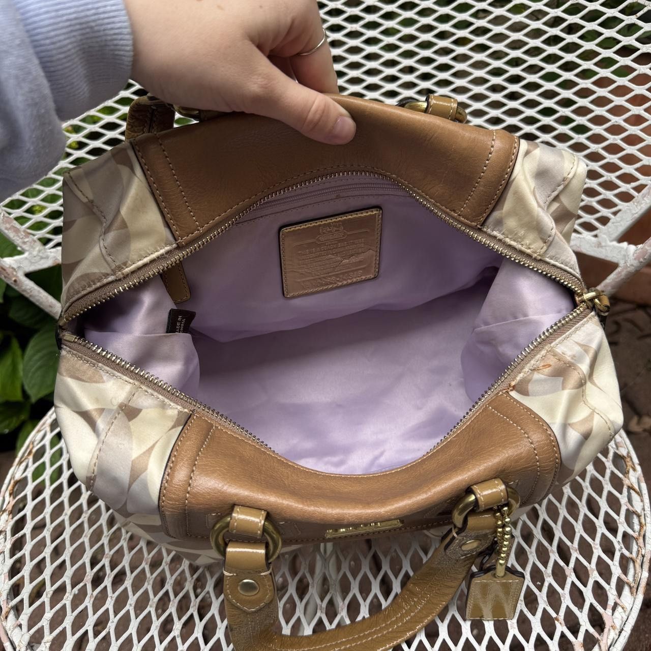 Coach Y2K Coach Satin Monogramed Handbag Size ONE SIZE - 6 Thumbnail