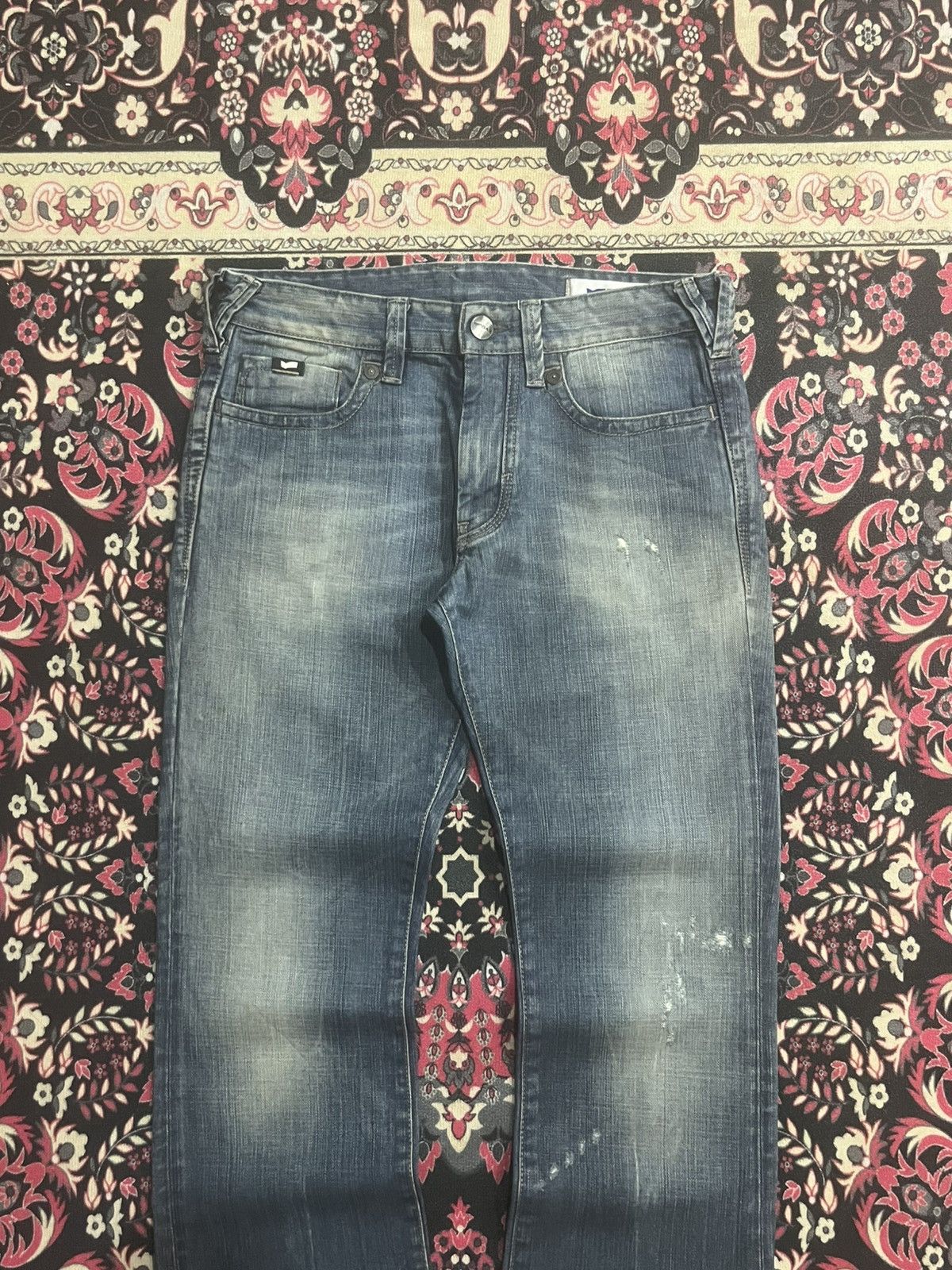 GAS Vintage GAS Blue Faded Washed Straight Leg Jeans Size US 32 / EU 48 - 3 Thumbnail