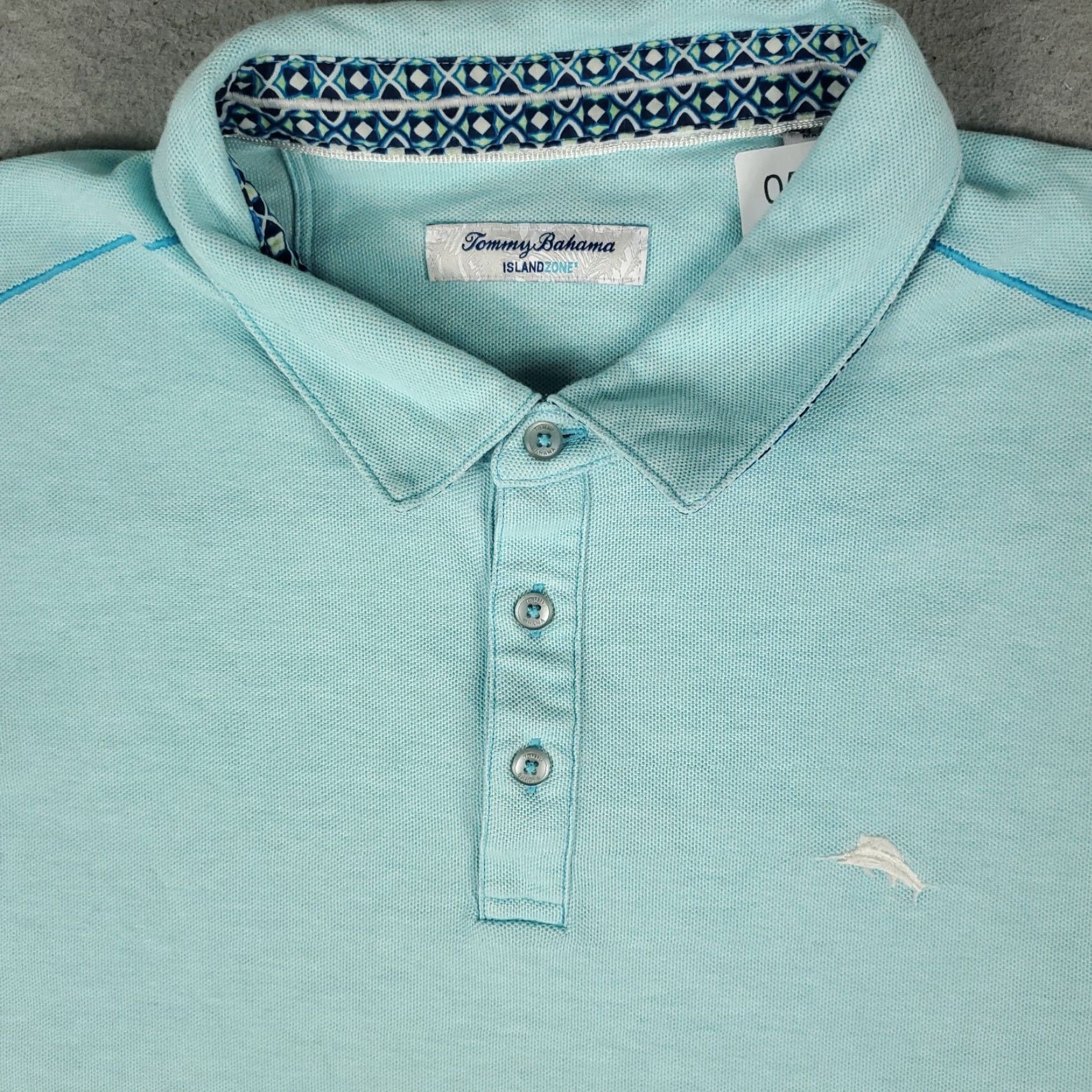 Tommy Bahama Tommy Bahama Polo Shirt Mens 2XL Blue Cotton Blend Short Sleeve Casual Size US XXL / EU 58 / 5 - 2 Thumbnail