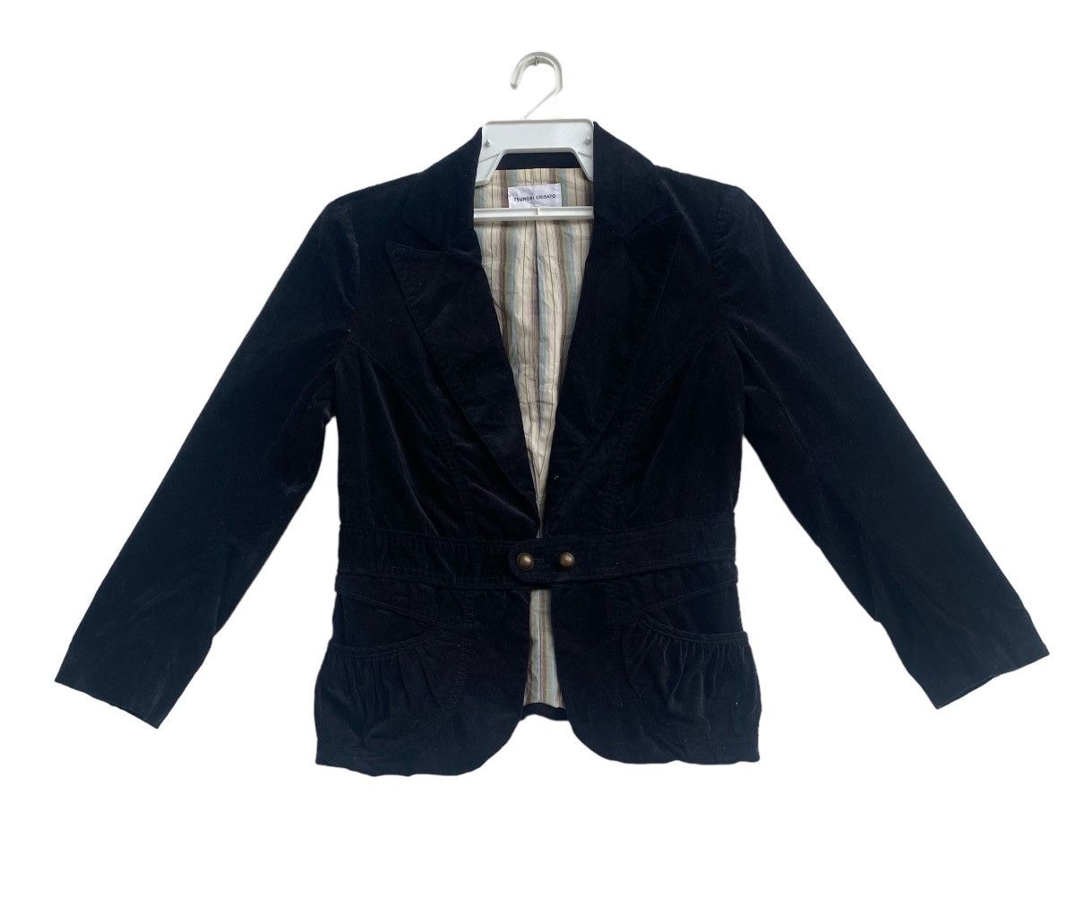 Tsumori Chisato Vtg 90s Tsumori Chisato velvet blazer jacket Size M / US 6-8 / IT 42-44 - 2 Thumbnail