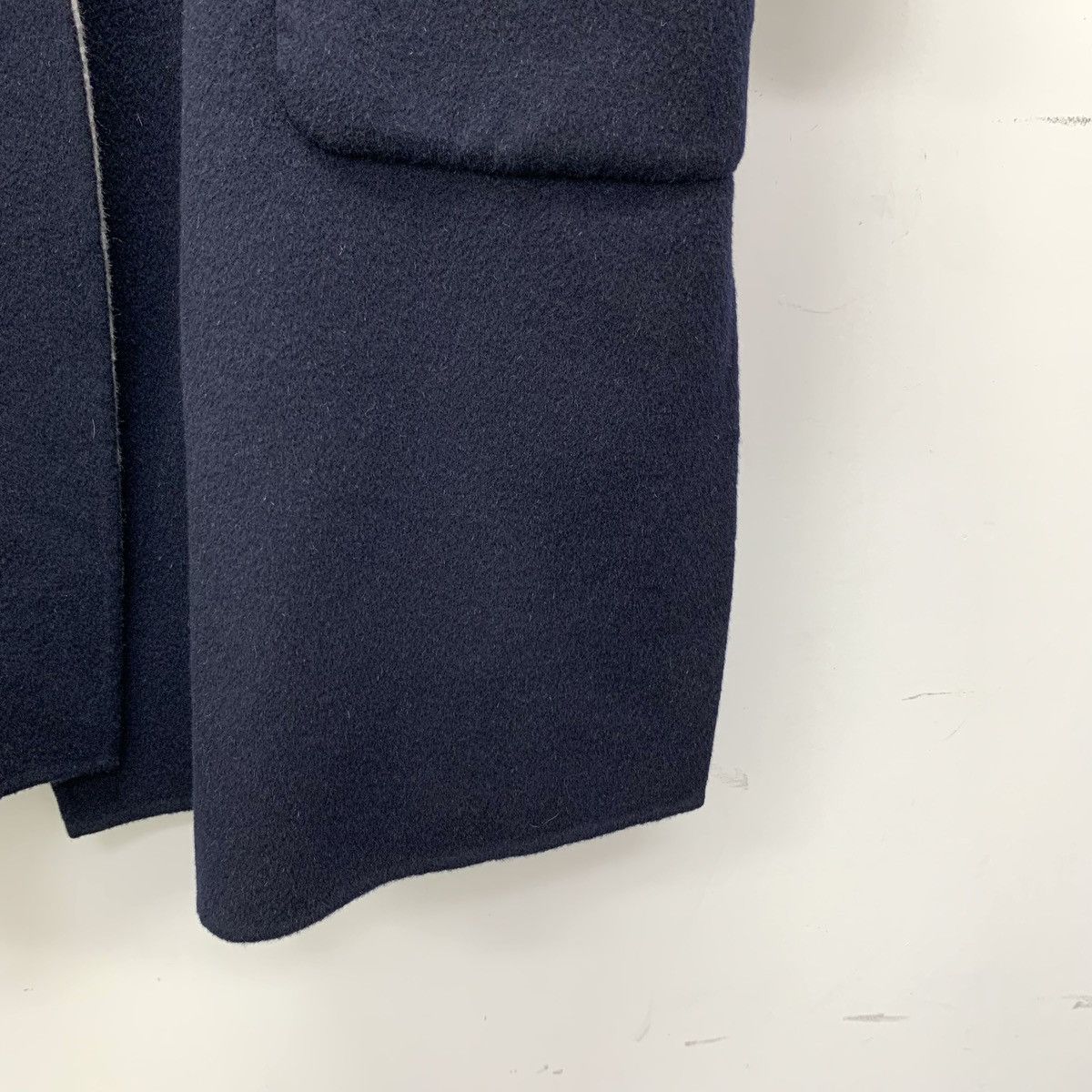 Max Mara Maxmara Blue Gray Sheep Wool Lapel Reversible Coat Jacket Size S / US 4 / IT 40 - 7 Thumbnail