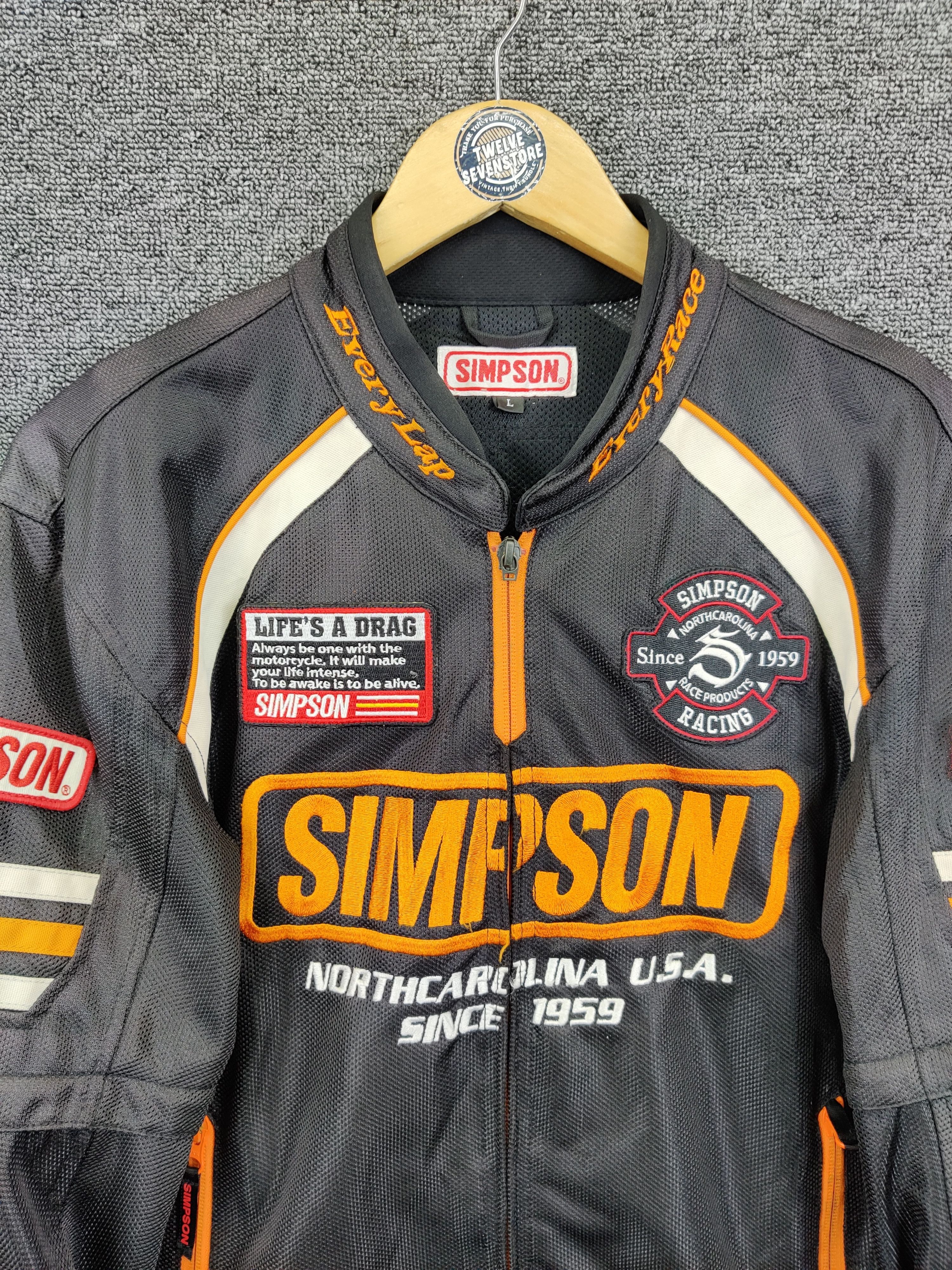 Vintage Vintage Simpson Racing Motorcycle Biker Jacket Size US L / EU 52-54 / 3 - 9 Thumbnail