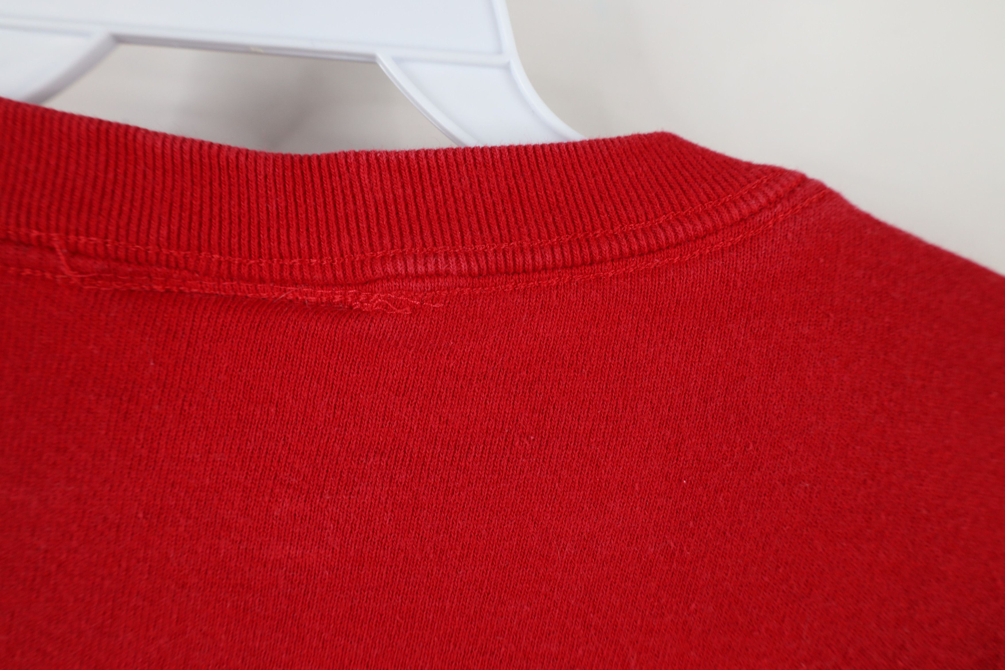 Vintage Vintage 90s Streetwear Heavyweight Crewneck Sweatshirt Red Size US L / EU 52-54 / 3 - 8 Thumbnail