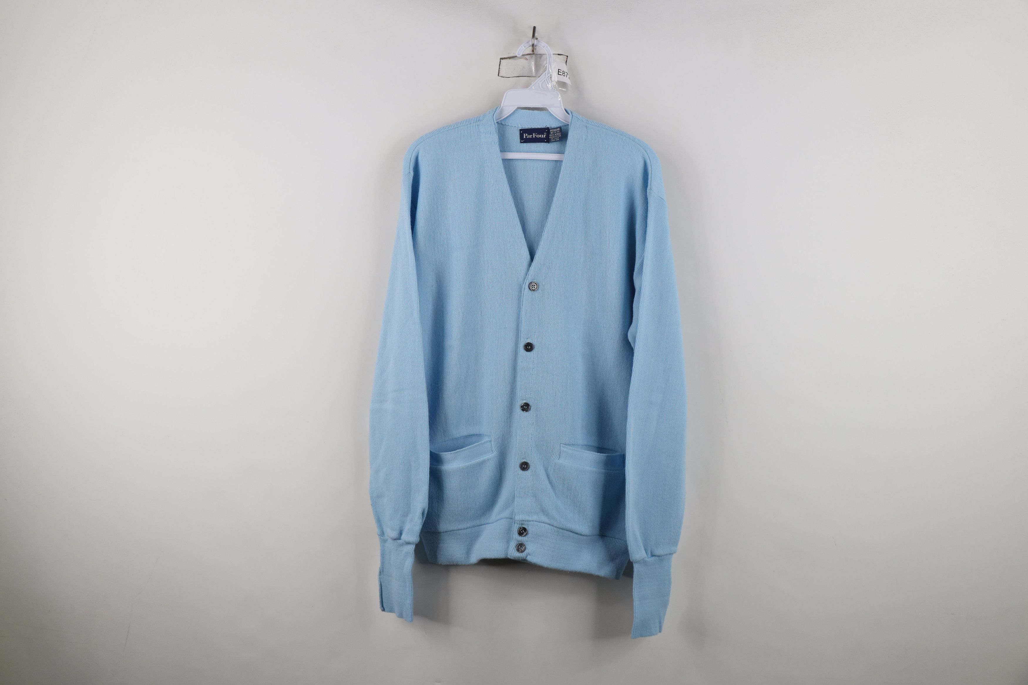 Vintage Vintage 70s Streetwear Cardigan Sweater Carolina Blue USA Size US M / EU 48-50 / 2 - 1 Thumbnail