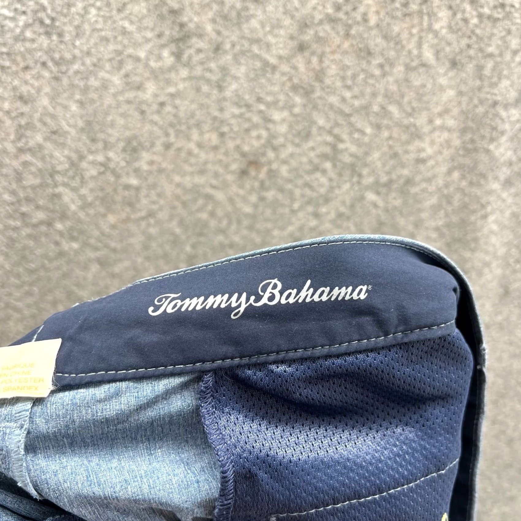 Tommy Bahama Tommy Bahama Shorts Mens 38 Blue Chino Flat Front Polyester Spandex Drawstring Casual Travel Everyday Pockets Size US 38 / EU 54 - 7 Thumbnail