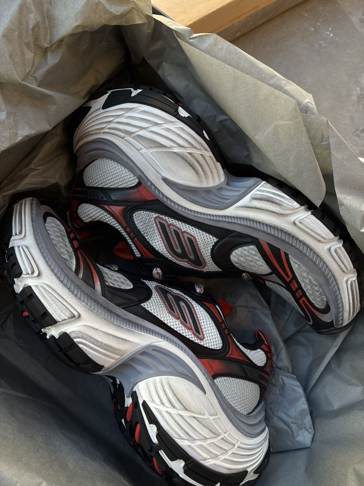 Balenciaga Red Mesh 10XL Sneakers Size US 10 / EU 43 - 2 Thumbnail
