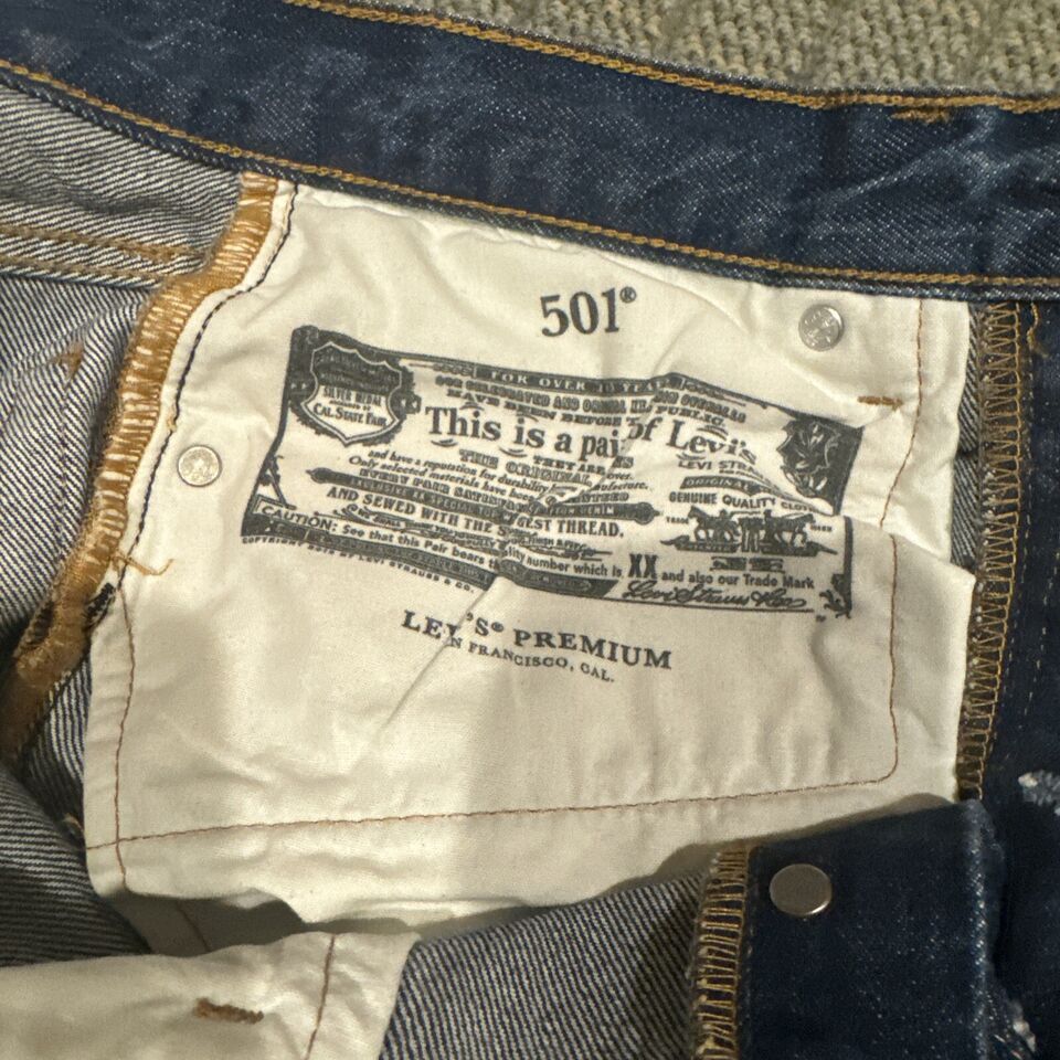 Levi's Very Rare Levi's premium 501 cropped multi color jeans Size 26" / US 2 / IT 38 - 5 Thumbnail