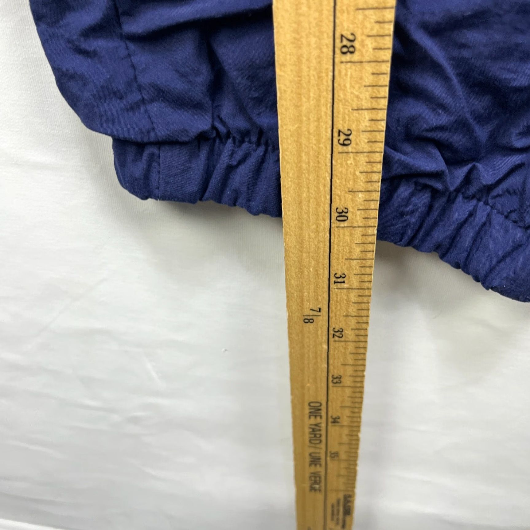 Asics VINTAGE ASICS Track Pants Men L Blue 90s Windbreaker Swishy Running Loose Drawstring Pants Size US 33 - 7 Thumbnail