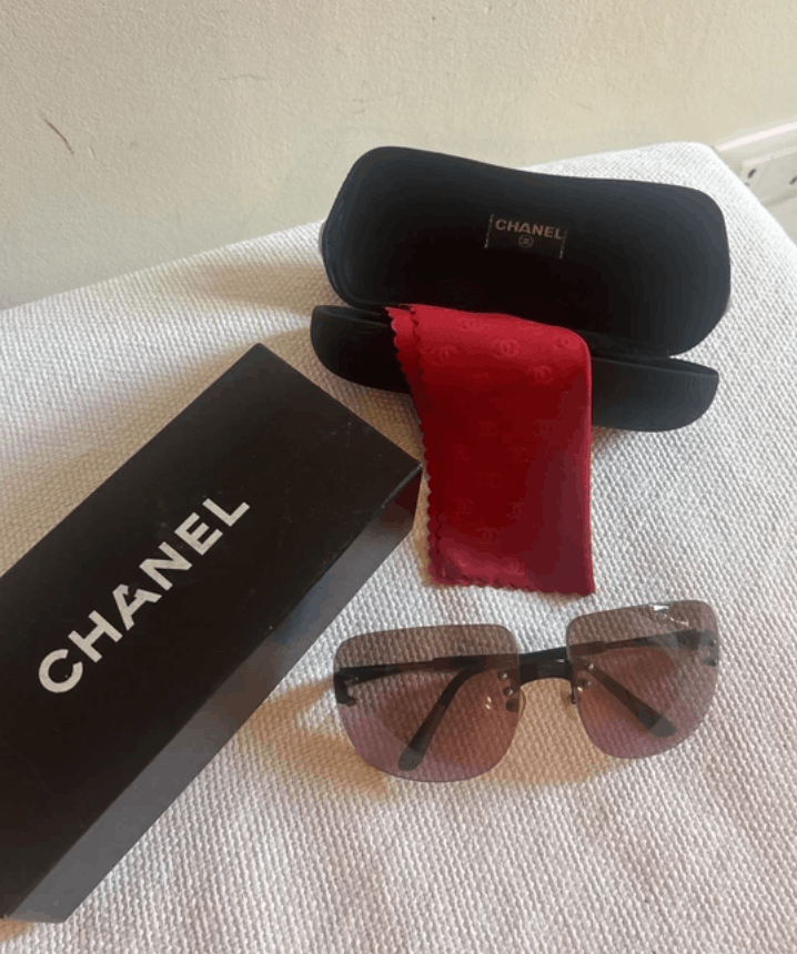 Chanel CHANEL Sunglasses 4006 Rimless Rhinestone 4017 Size ONE SIZE - 1 Thumbnail