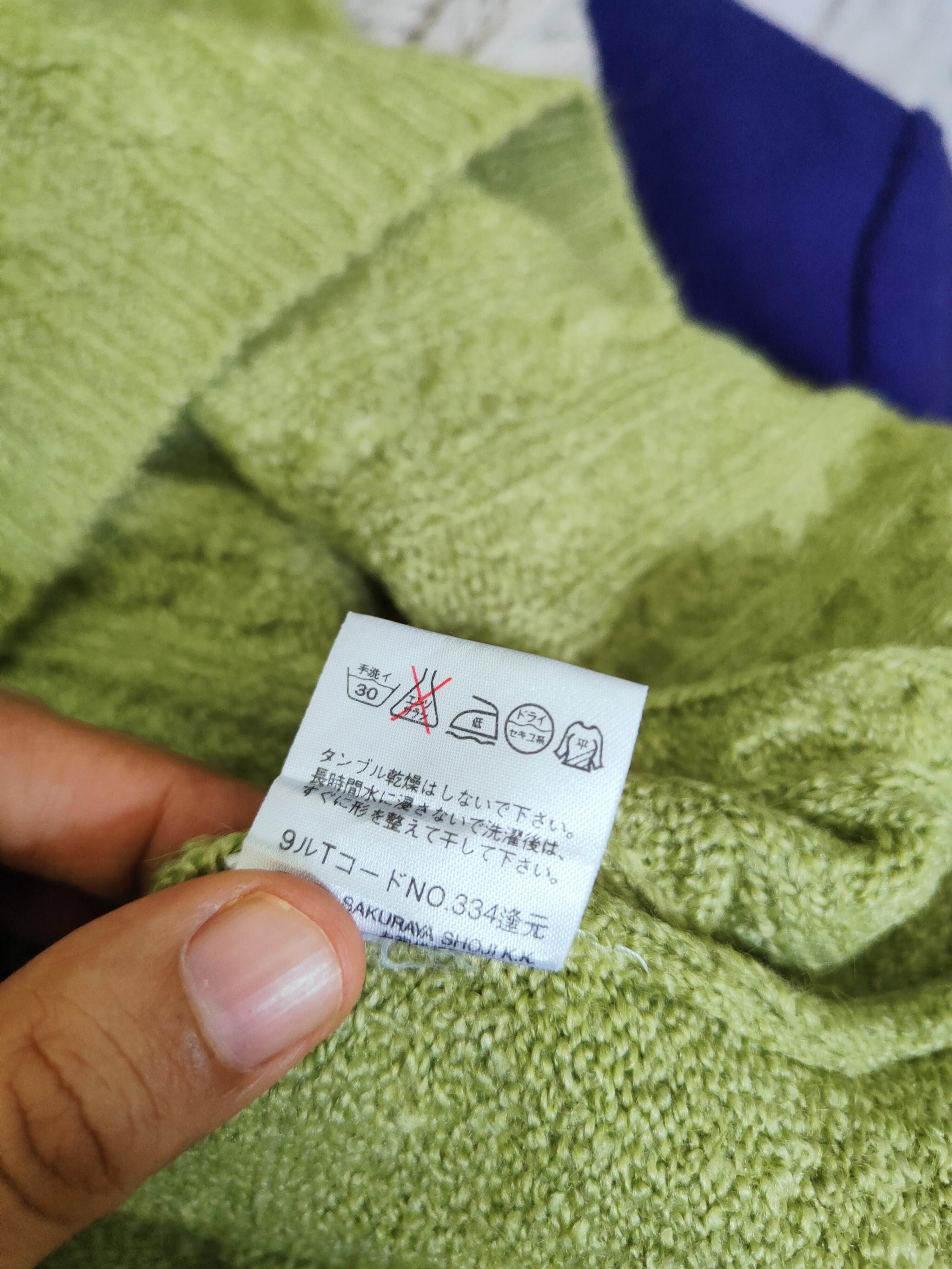 Japanese Brand × Vintage CP Green Knitwear Sweatshirts #W470 Size L / US 10 / IT 46 - 10 Thumbnail