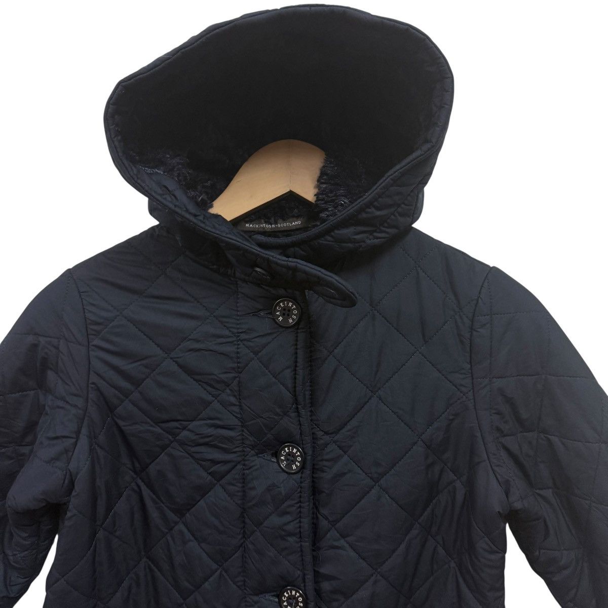 Mackintosh Mackintosh Quilted Jacket Hooded Fur Lining Size S / US 4 / IT 40 - 2 Thumbnail
