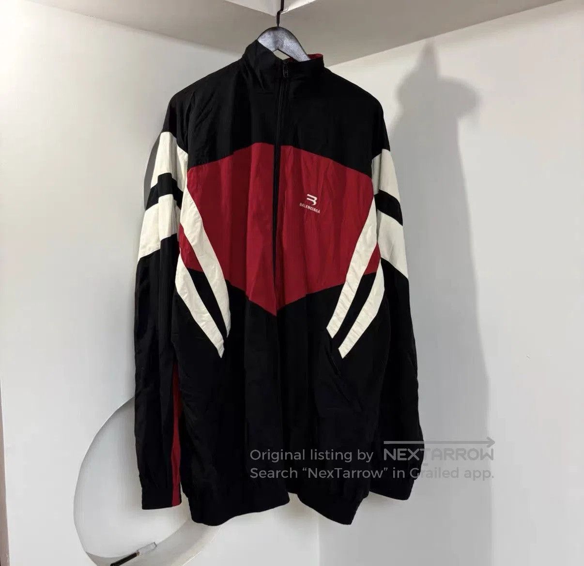 Balenciaga Red Color Block Light Jacket Size L. Size US L / EU 52-54 / 3 - 5 Thumbnail