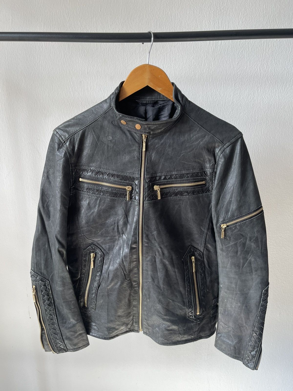 If Six Was Nine 90s Abahouse Ifsixwasnine Leather Rider Jacket 97 Size US S / EU 44-46 / 1 - 1 Thumbnail
