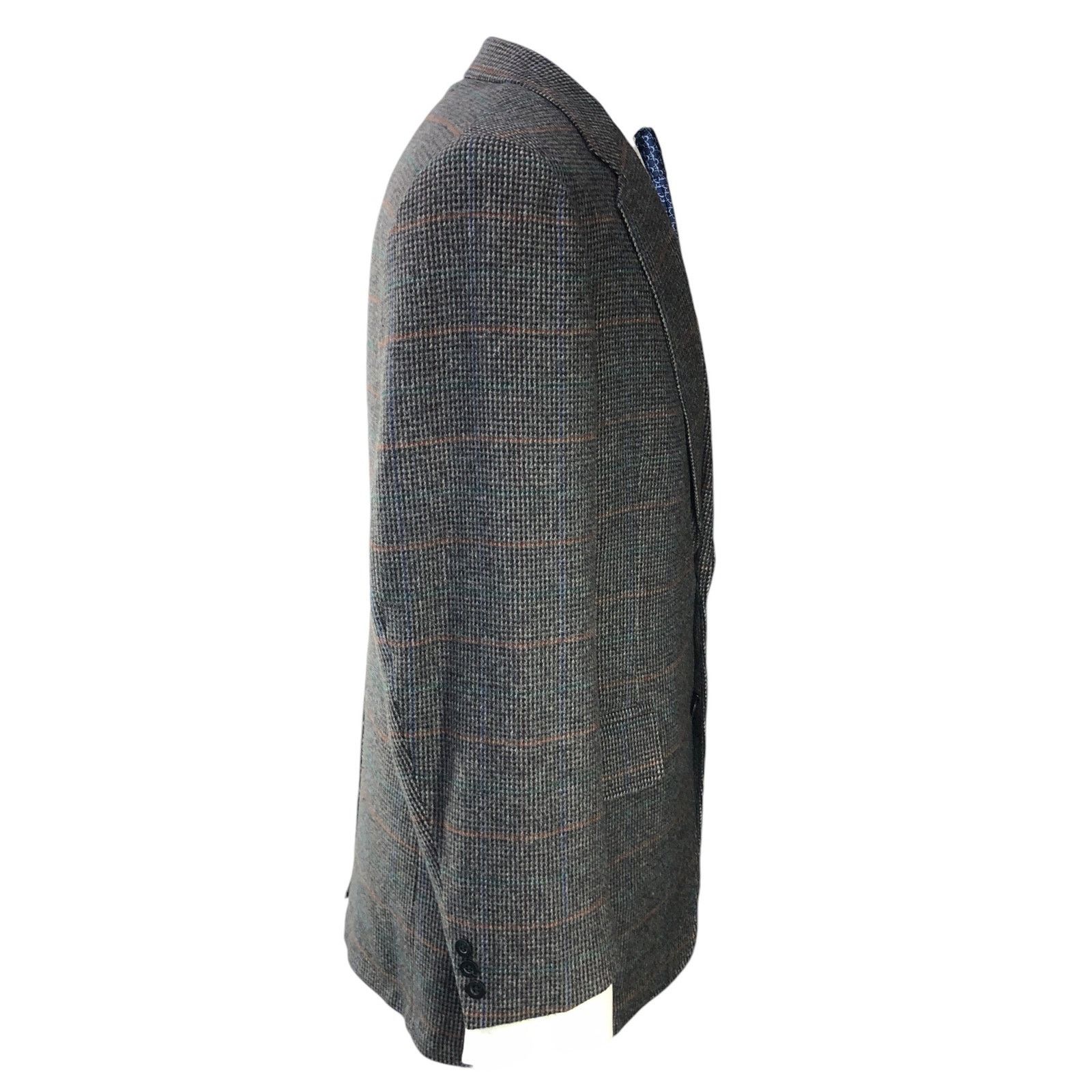 Other Bespoke Mens Size 40L Sport Coat Cashmere Windowpane Vintage Size 40L - 10 Thumbnail