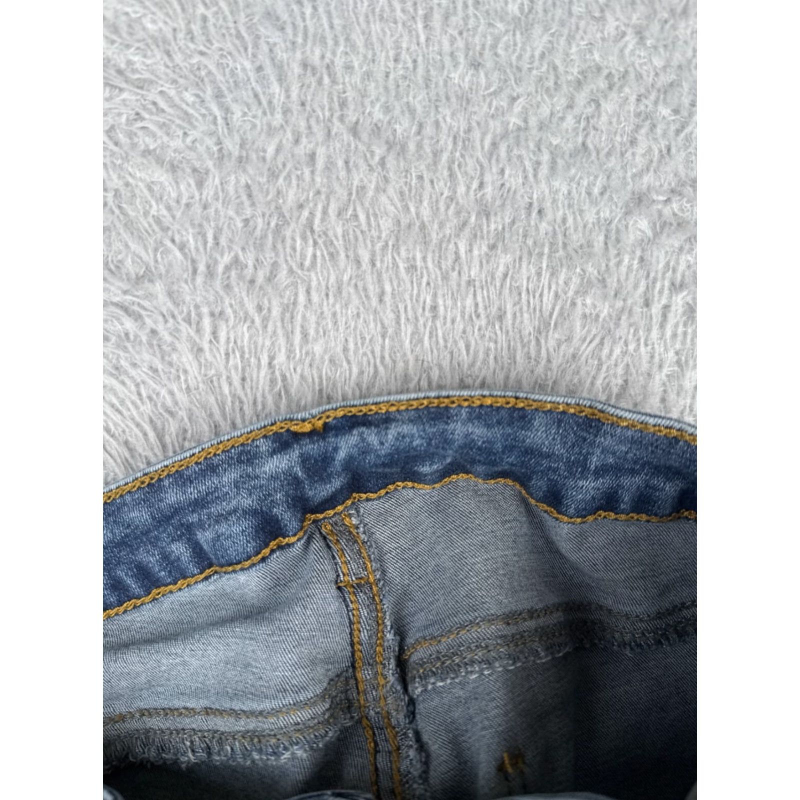 Vintage Vintage Seven7 Women’s Jeans Flared Low Rise Cotton Blend Distressed 22x29 Blue Denim Size 40" / US 18 - 6 Thumbnail