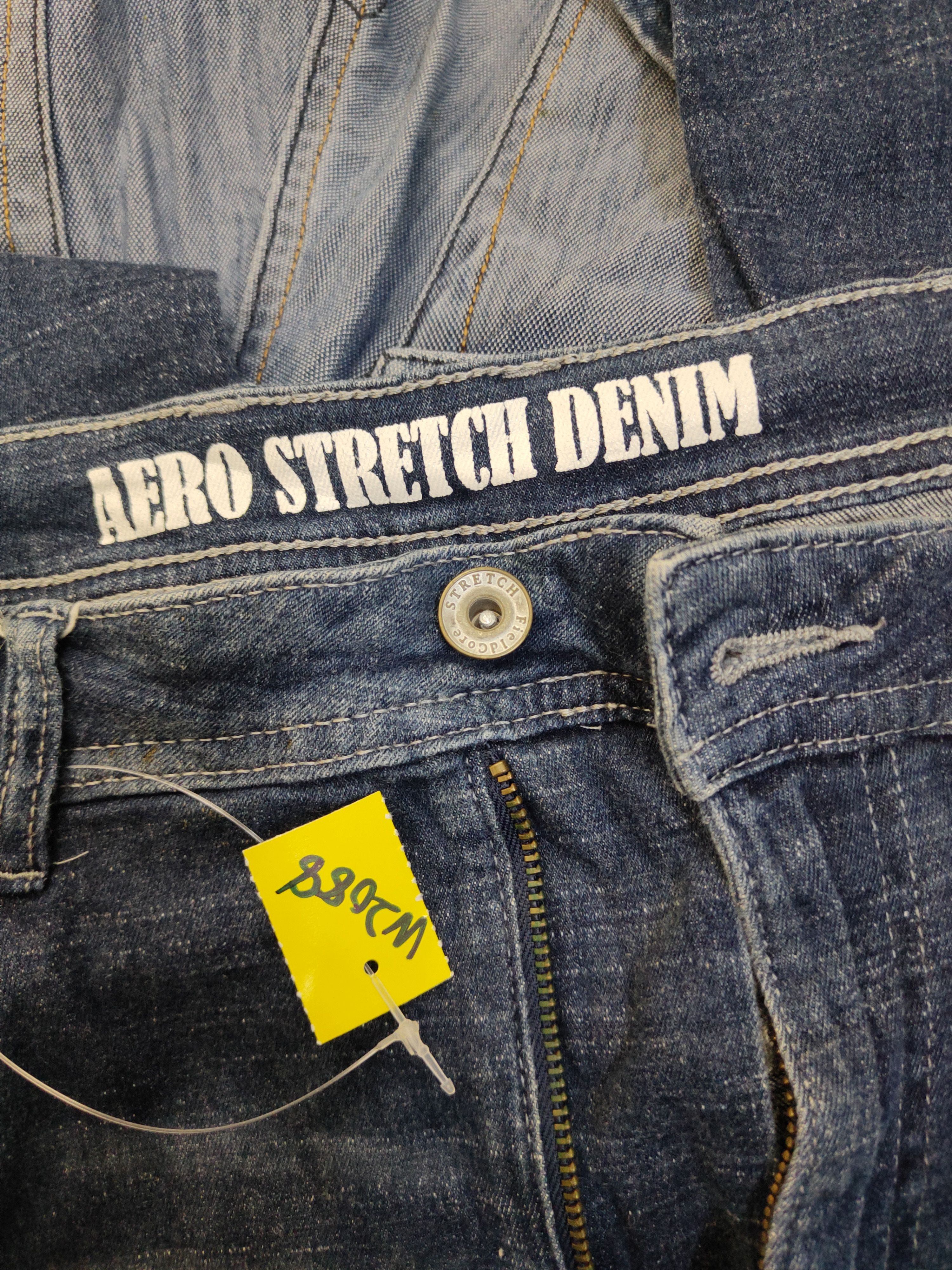 Japanese Brand FieldCore Dark Blue Distressed Ripped Soft Jeans #W2088 Size US 33 - 15 Thumbnail