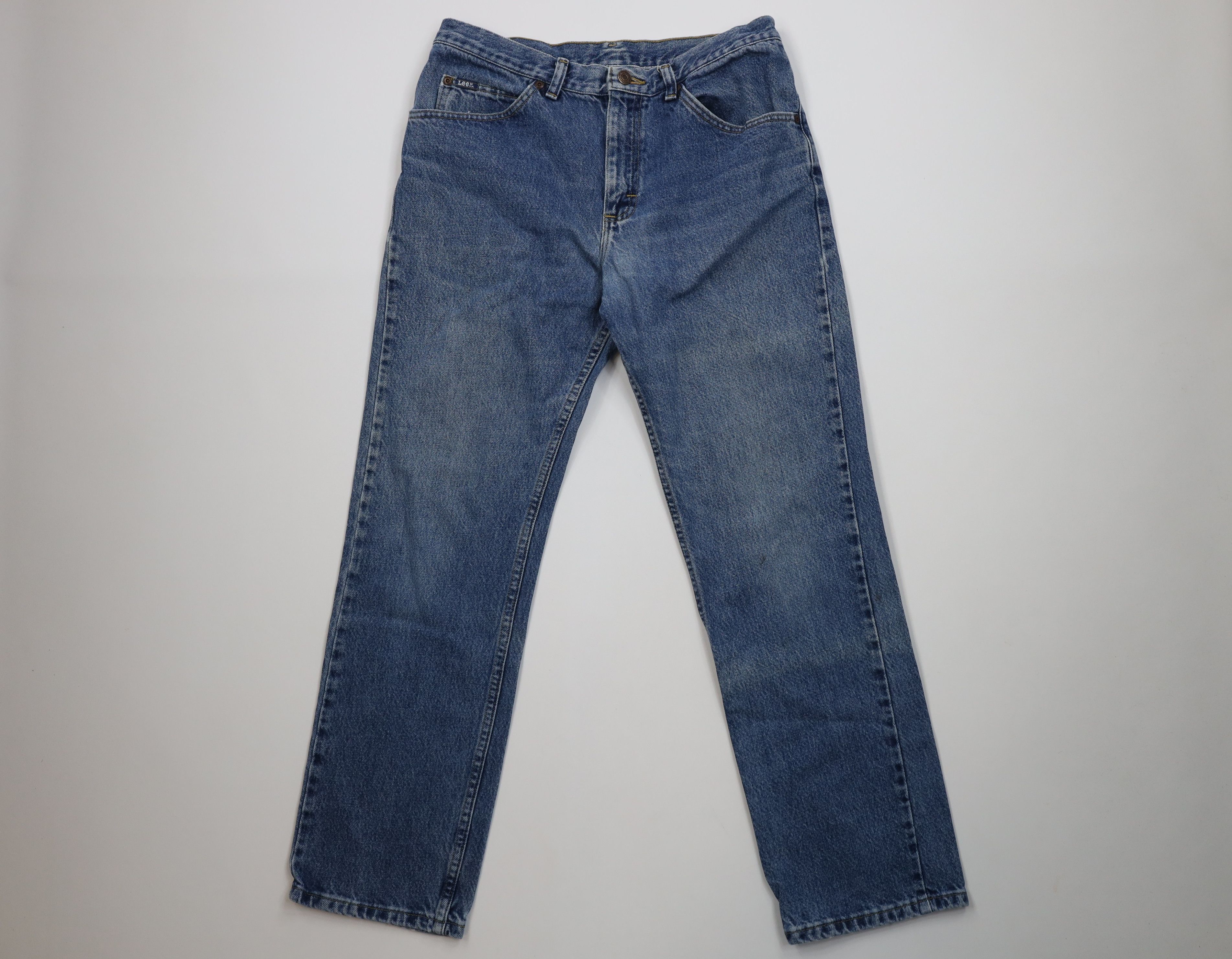 Lee Vintage Y2K Lee Straight Leg Denim Jeans Blue Cotton Size US 33 - 1 Thumbnail