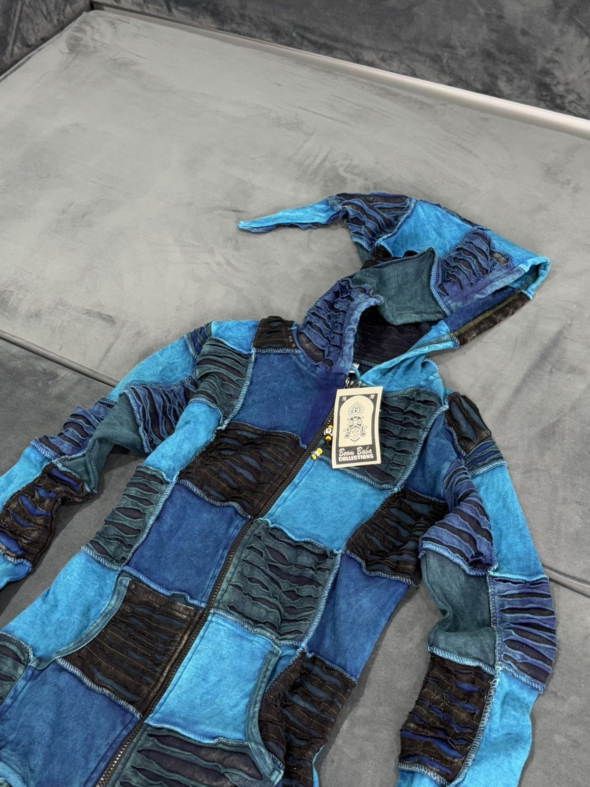 Other Y2K Patchwork Nepal New Distressed Zip Hoodie Size M / US 6-8 / IT 42-44 - 3 Thumbnail