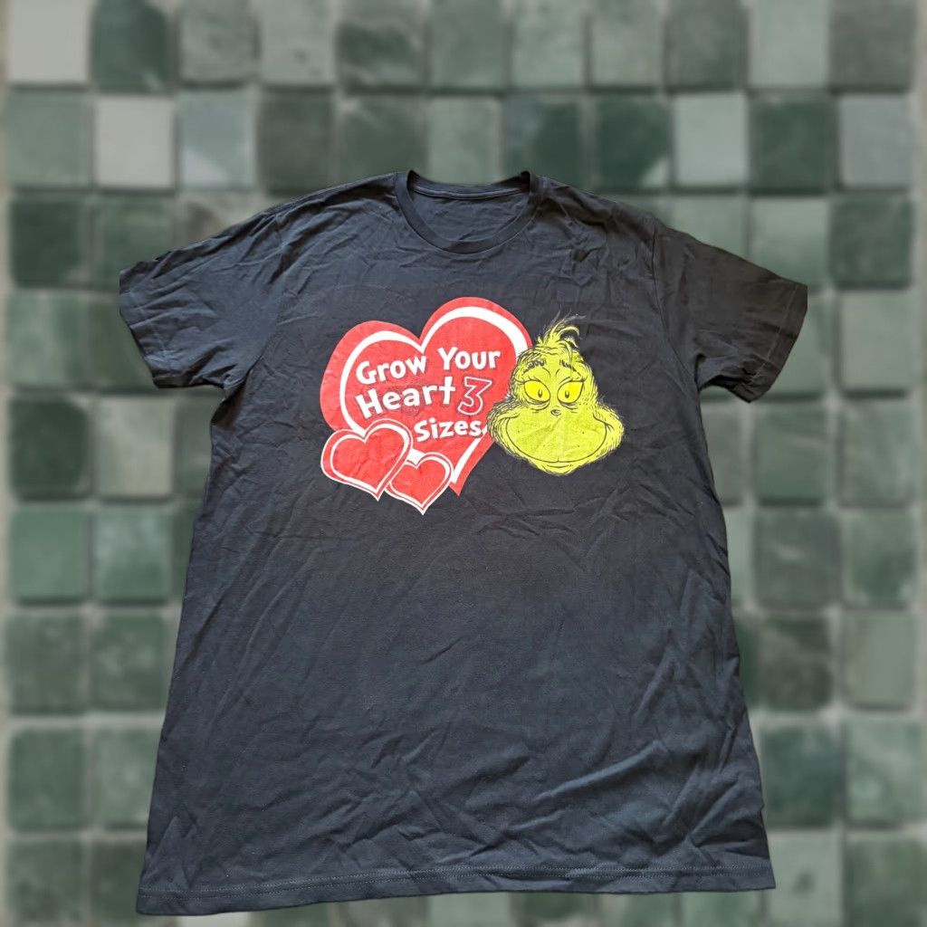 Vintage Dr. Seuss The Grinch Tee Shirt Womens Large Black Grow Your Heart 3 Sizes Size L / US 10 / IT 46 - 1 Thumbnail