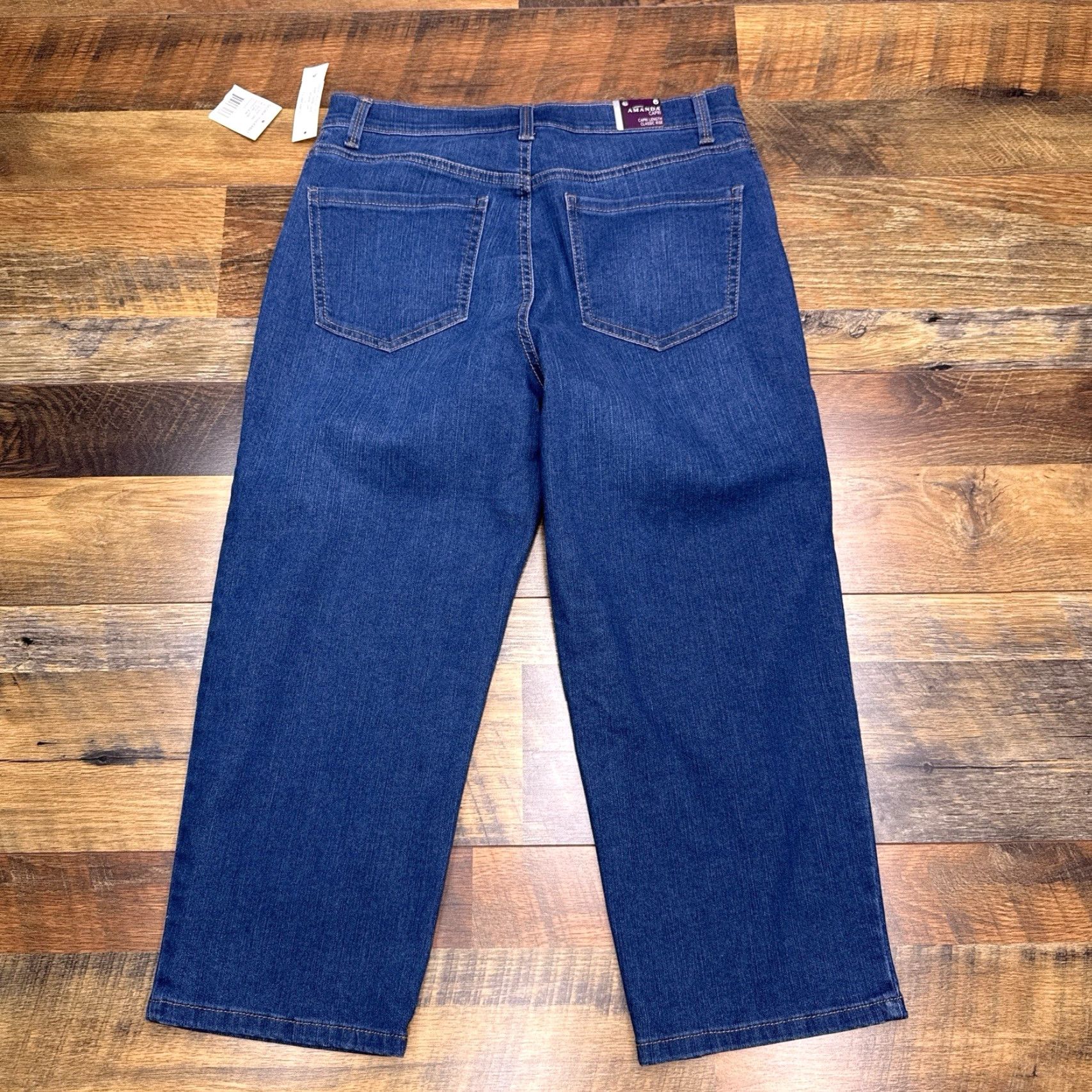 Gloria Vanderbilt Gloria Vanderbilt Amanda Capri Jeans 4 Blue High Rise Stretch Regular 5-Pocket Denim Jeans Womens Girls Size 27" / US 4 / IT 40 - 2 Thumbnail