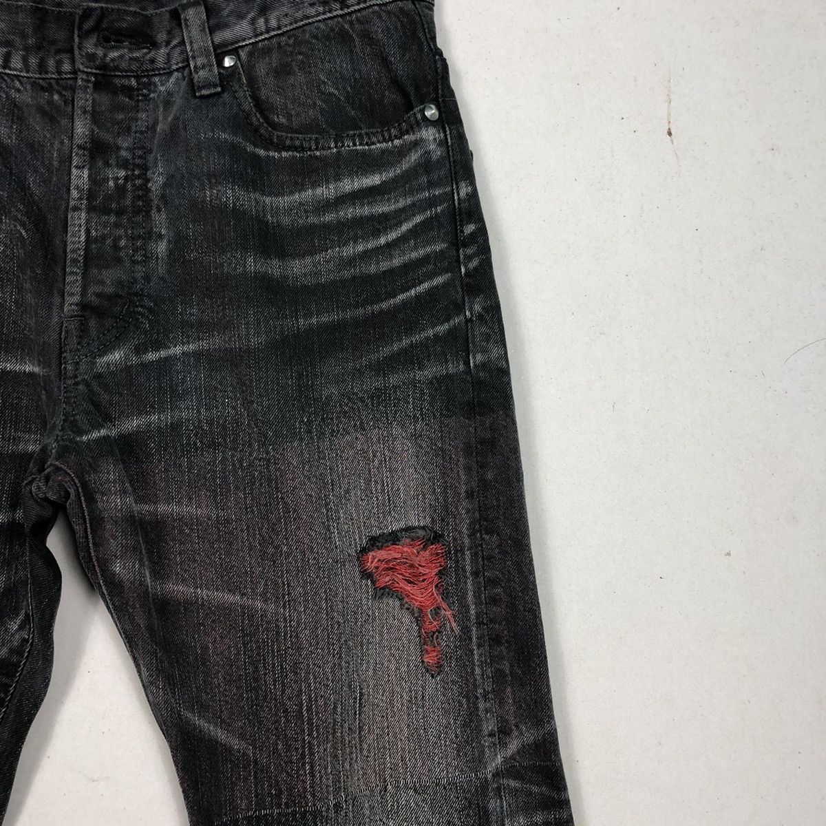 Mastermind Japan Mastermind Japan Paradise Damaged Washed Punk Jeans Size US 32 / EU 48 - 6 Thumbnail