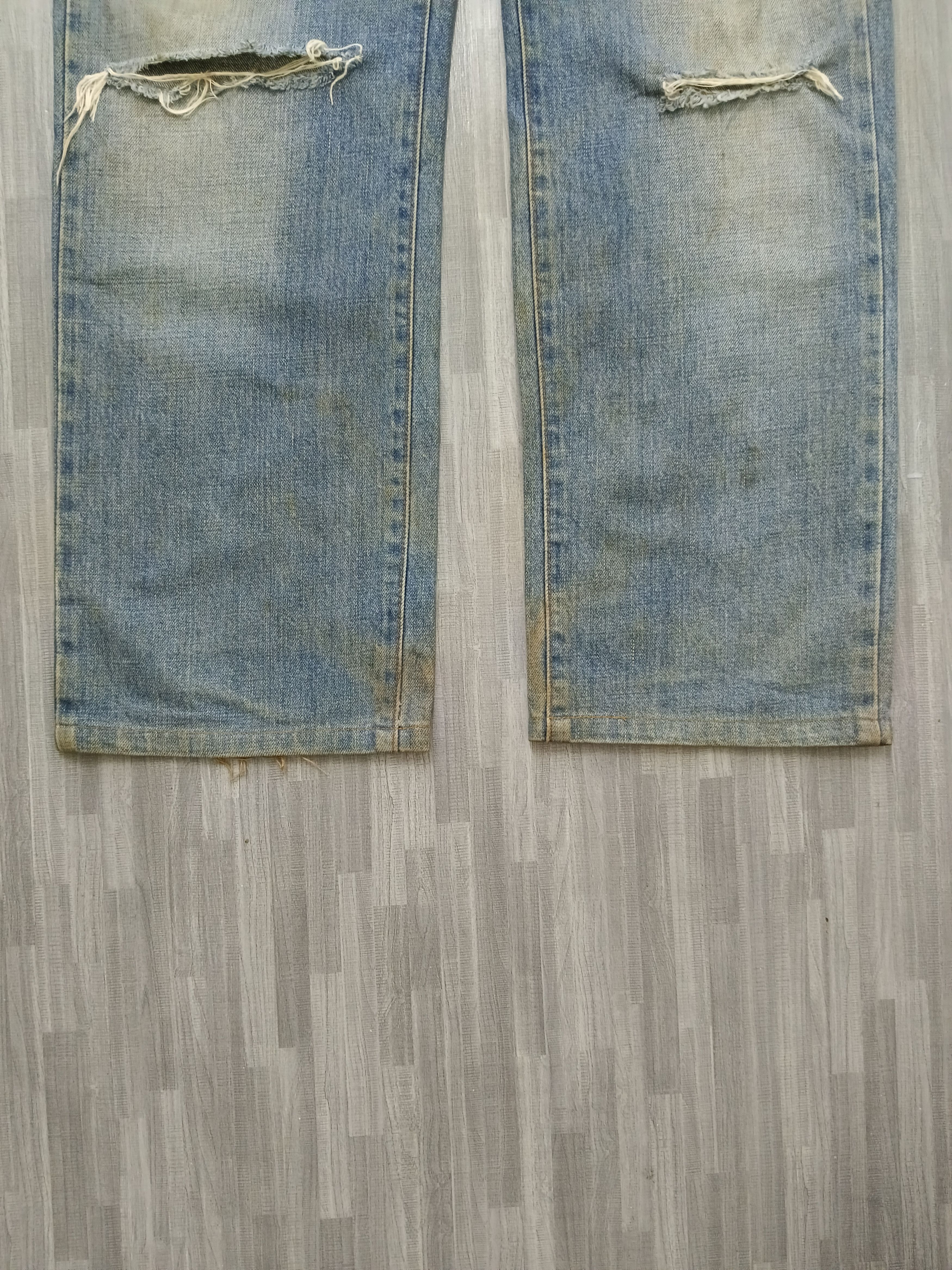 Edwin 🔥INSANE 90s RIPED KURT COBAIN STYLE EDWIN DENIM PANTS Size US 30 / EU 46 - 9 Thumbnail